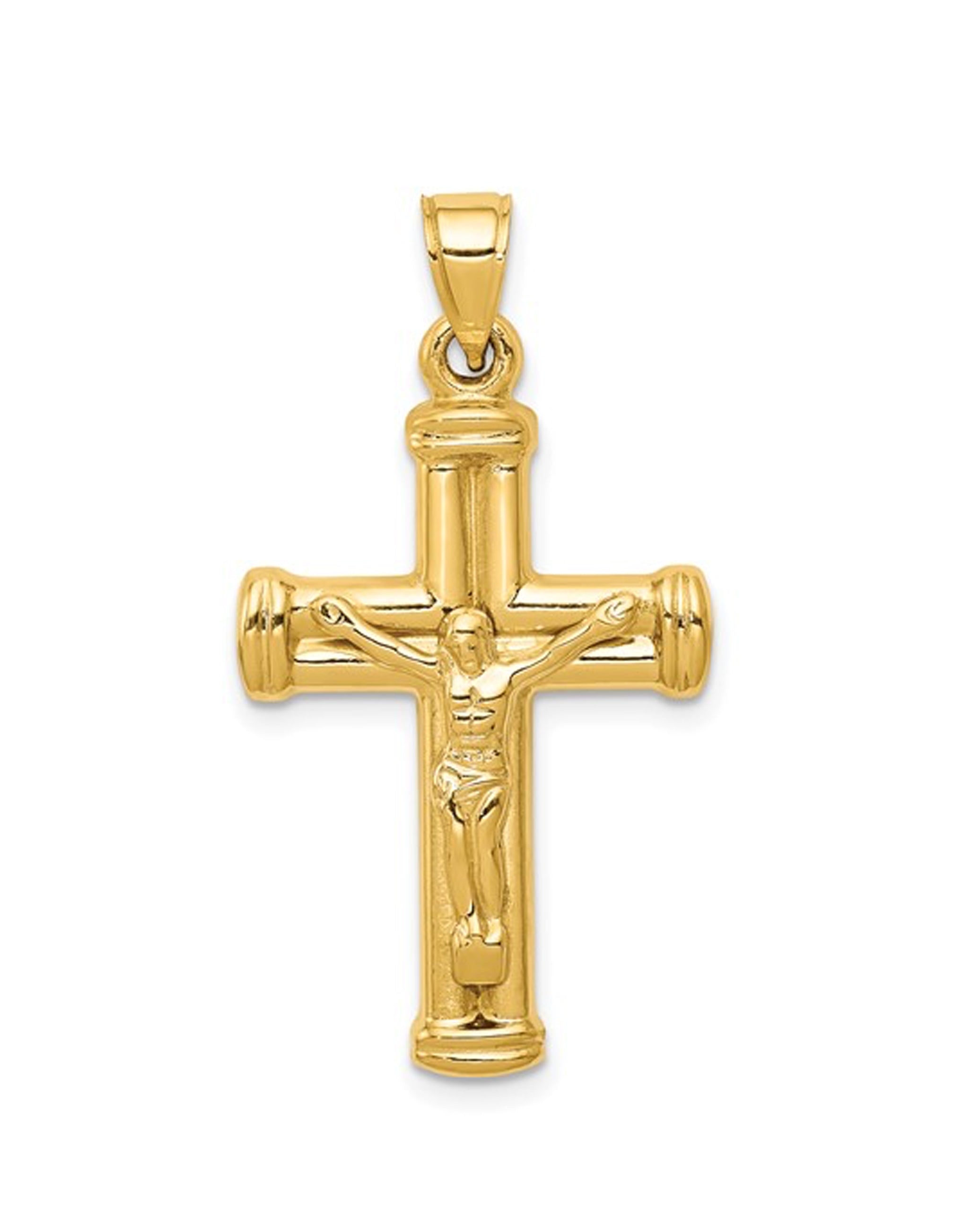 14K Yellow Gold Reversible Crucifix