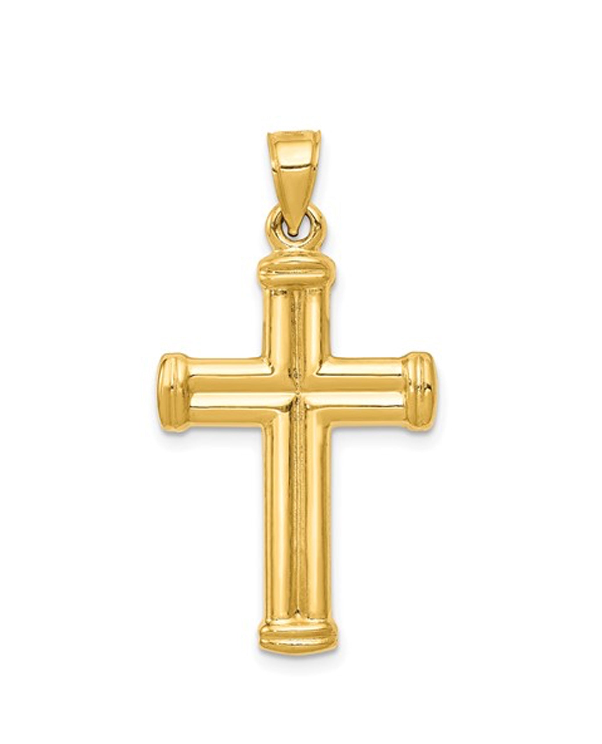 14K Yellow Gold Reversible Crucifix