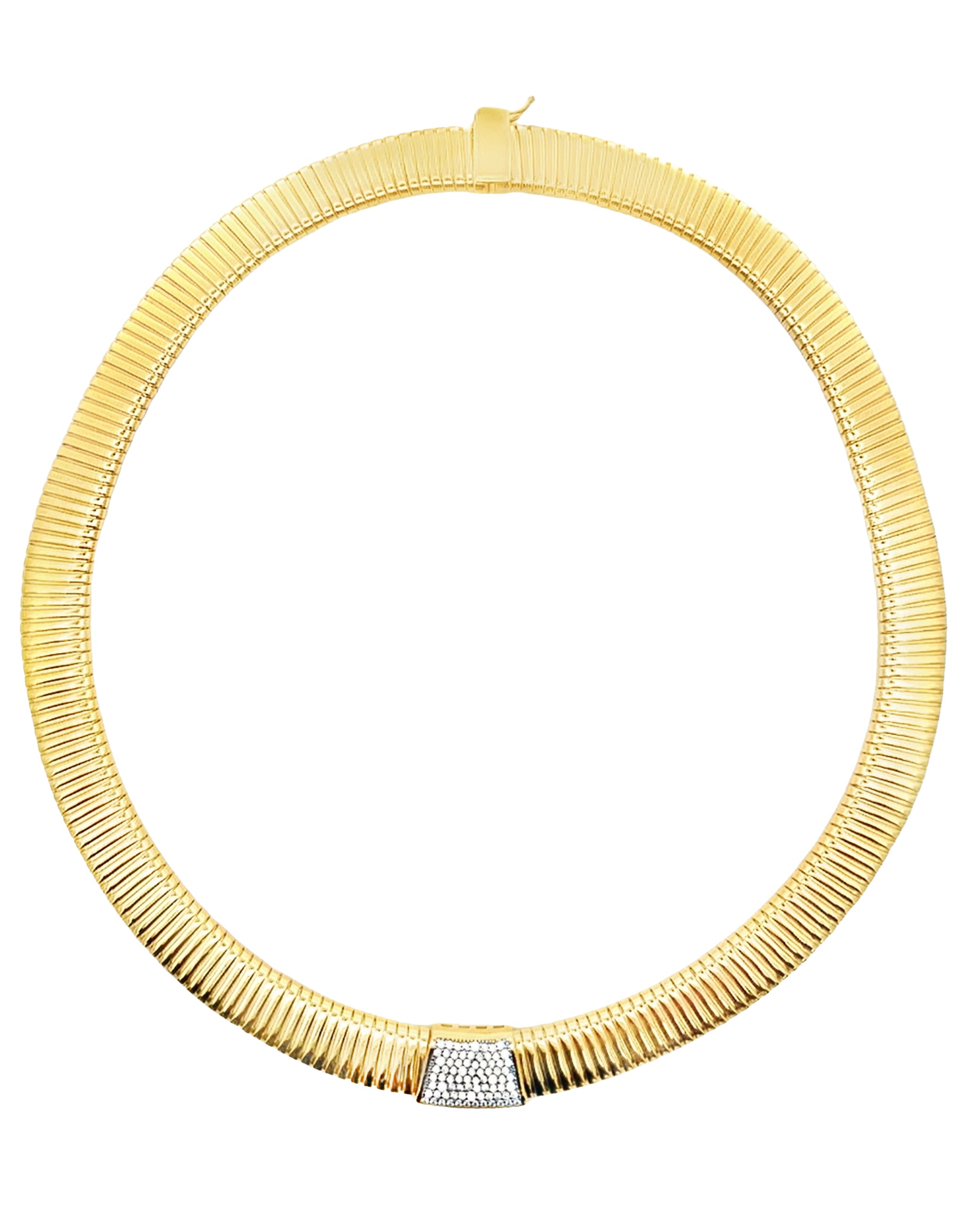 Marcello Pane CLFO 396G Sterling Silver Necklace with Gold Overlay