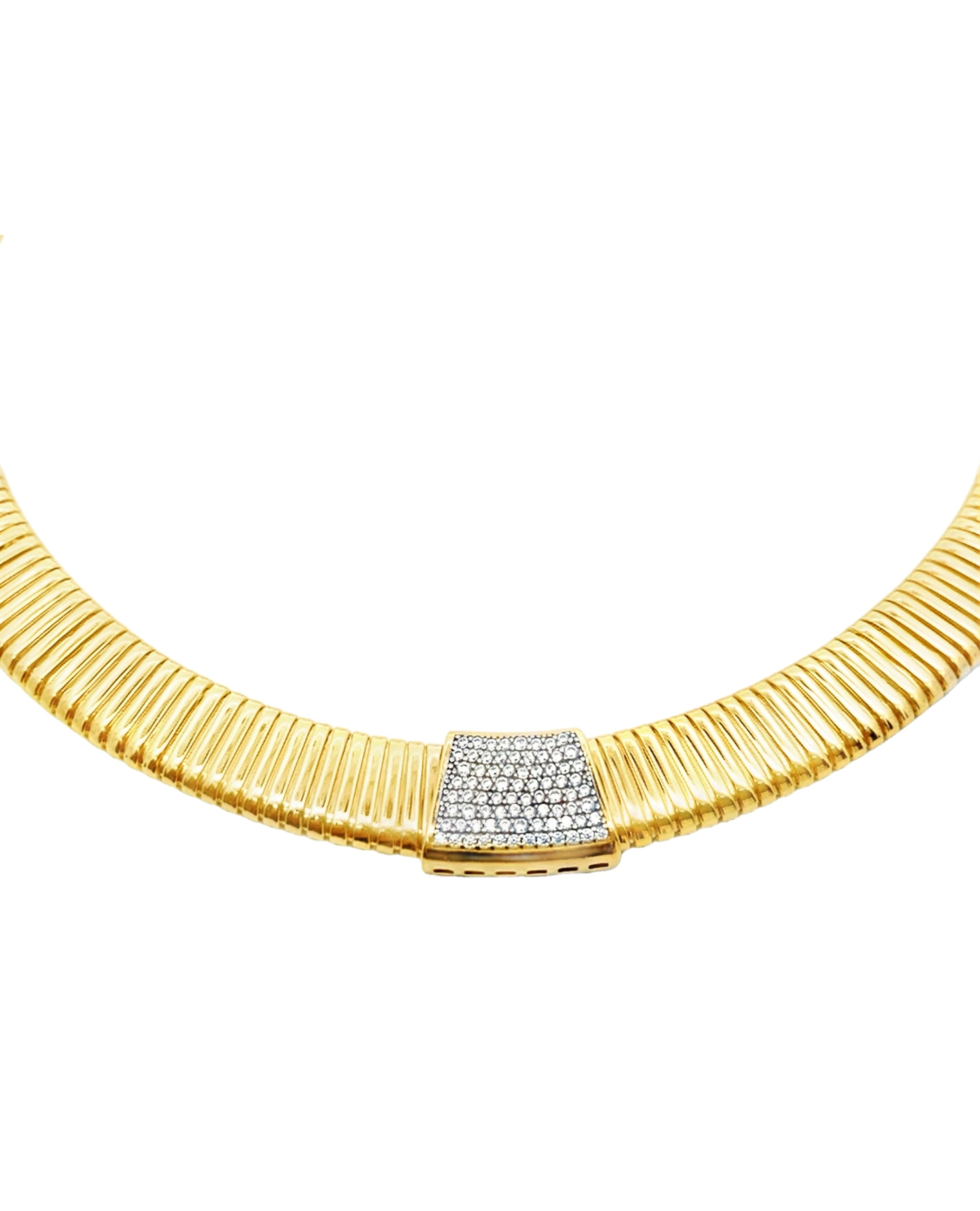 Marcello Pane CLFO 396G Sterling Silver Necklace with Gold Overlay