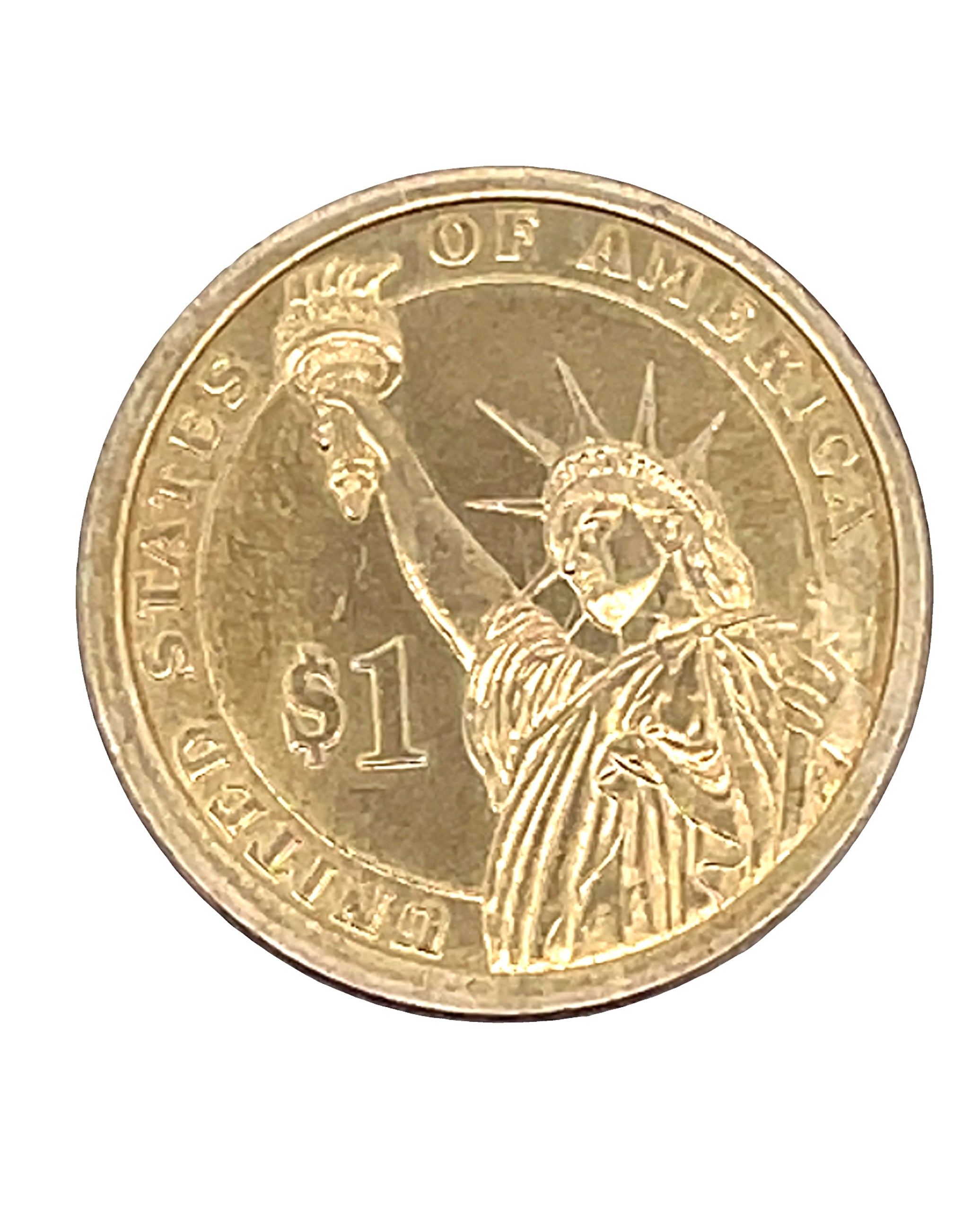 One Dollar Coin with Diamond Eyes - Abraham Lincoln