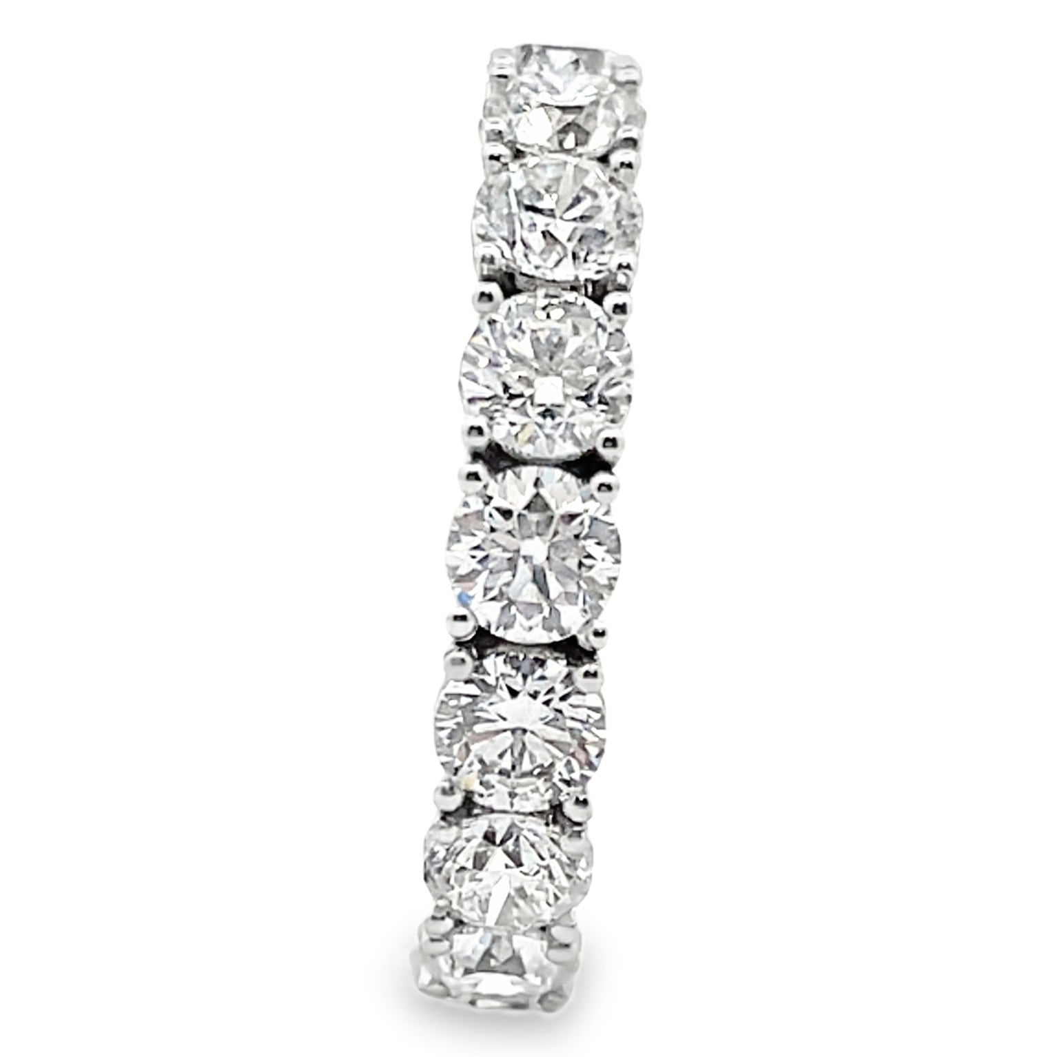 14K White Gold Diamond 4.14 Carat Eternity Band