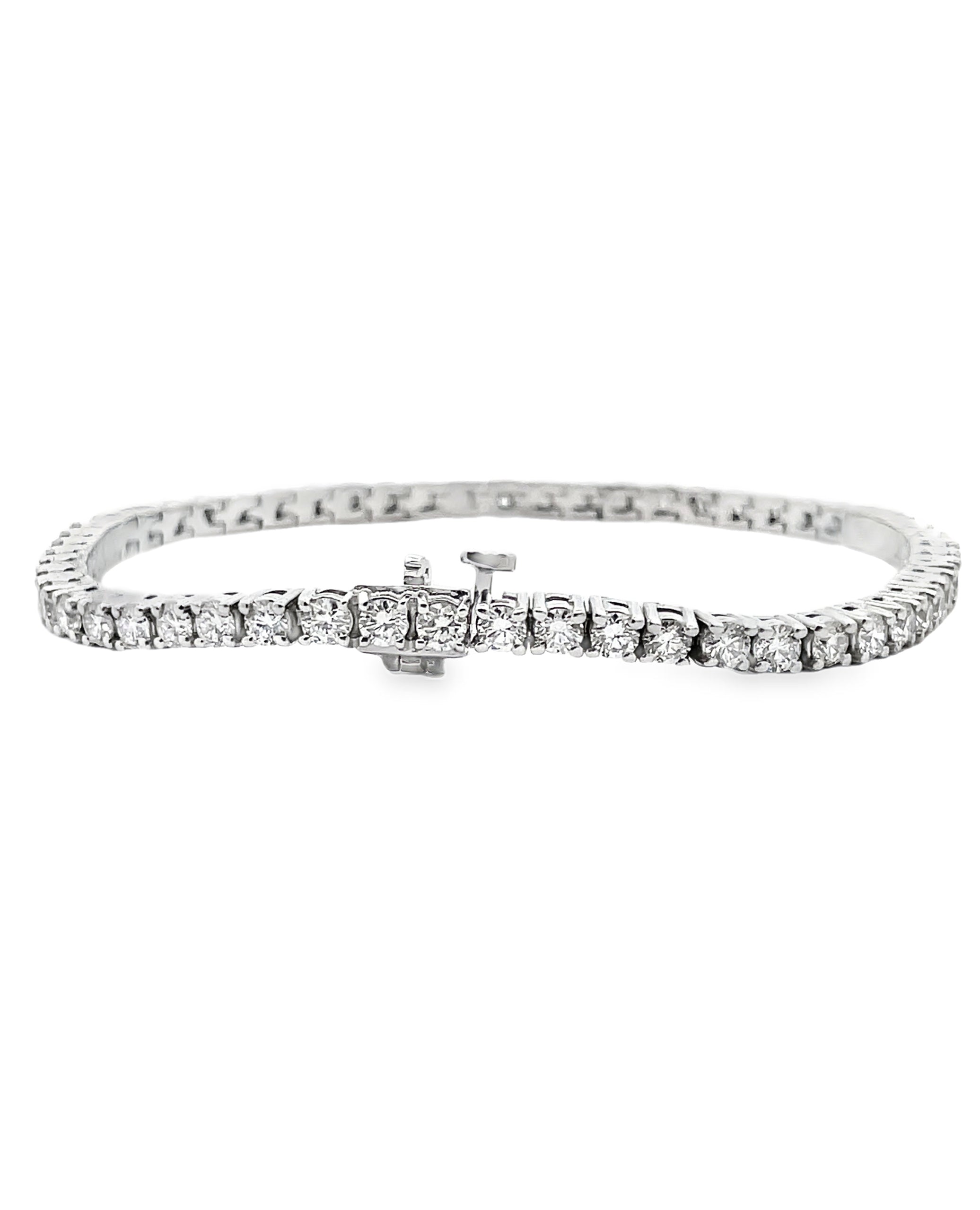 14K White Gold Tennis Bracelet