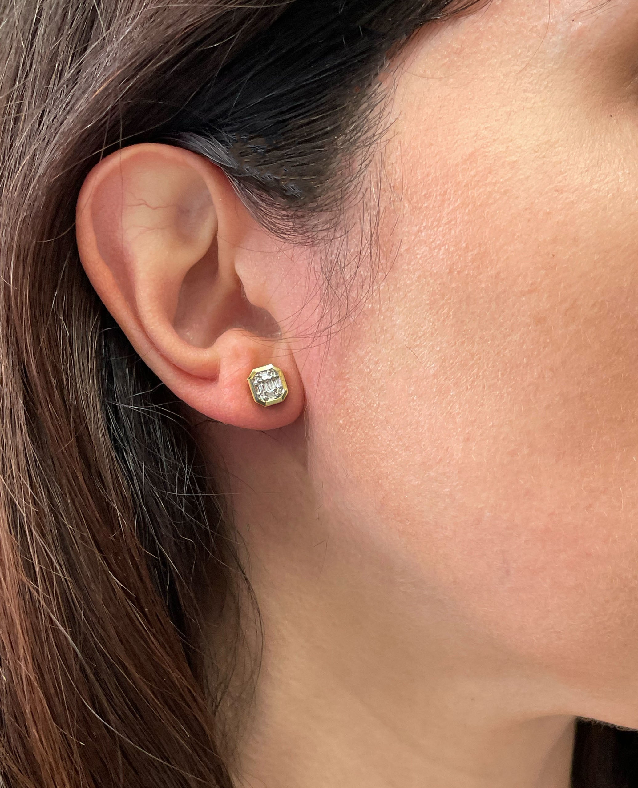 Allison Kaufman 14K Yellow Gold Diamond Stud Earrings