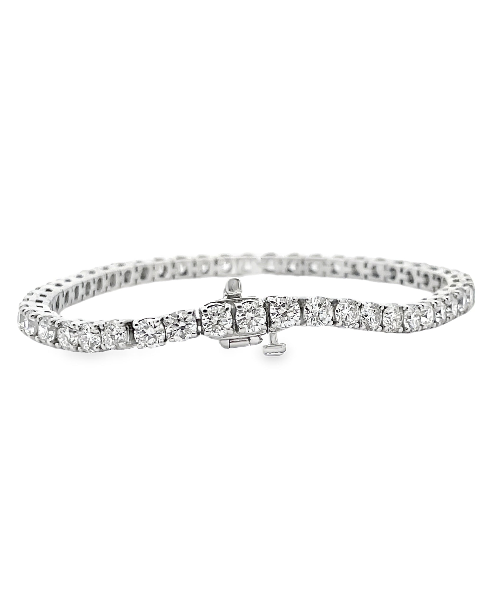14K White Gold Tennis Bracelet