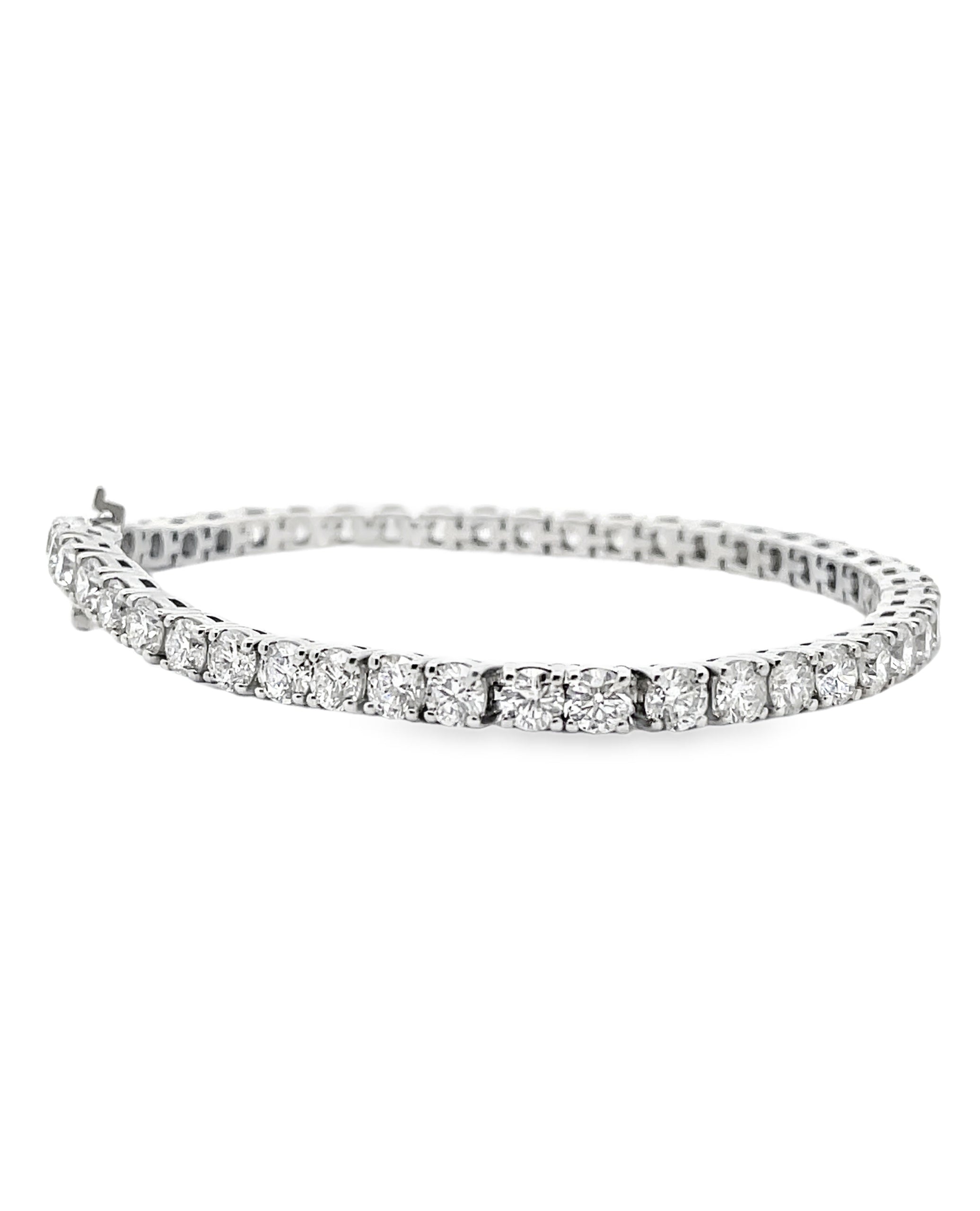 14K White Gold Tennis Bracelet 8.70 Carats