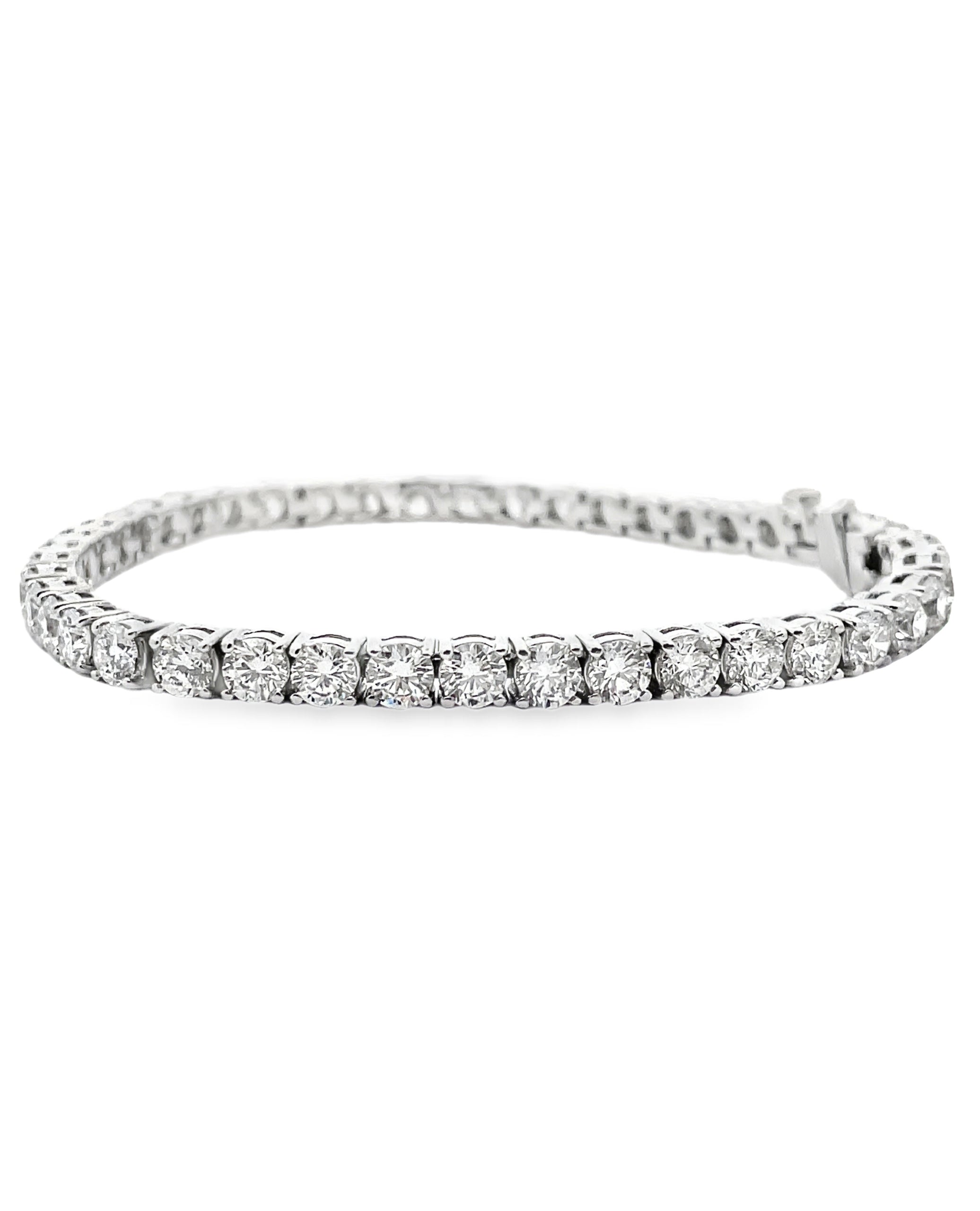 18K White Gold Tennis Bracelet