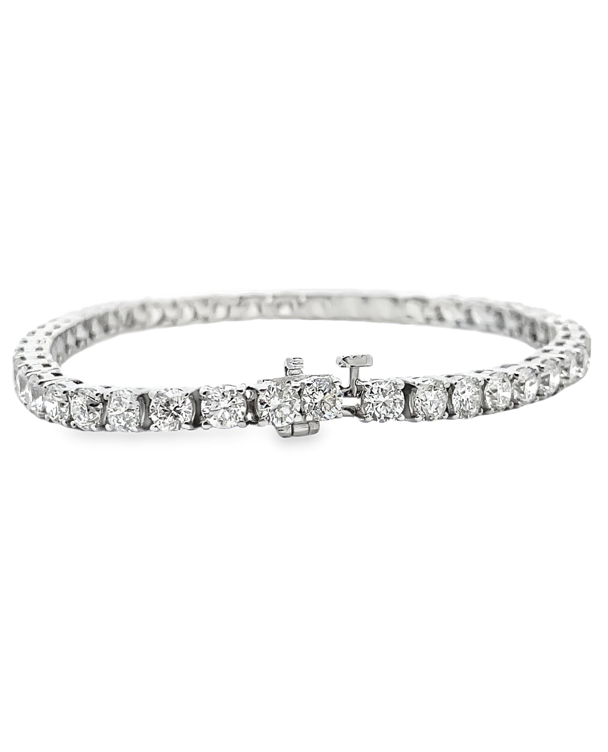 18K White Gold Tennis Bracelet
