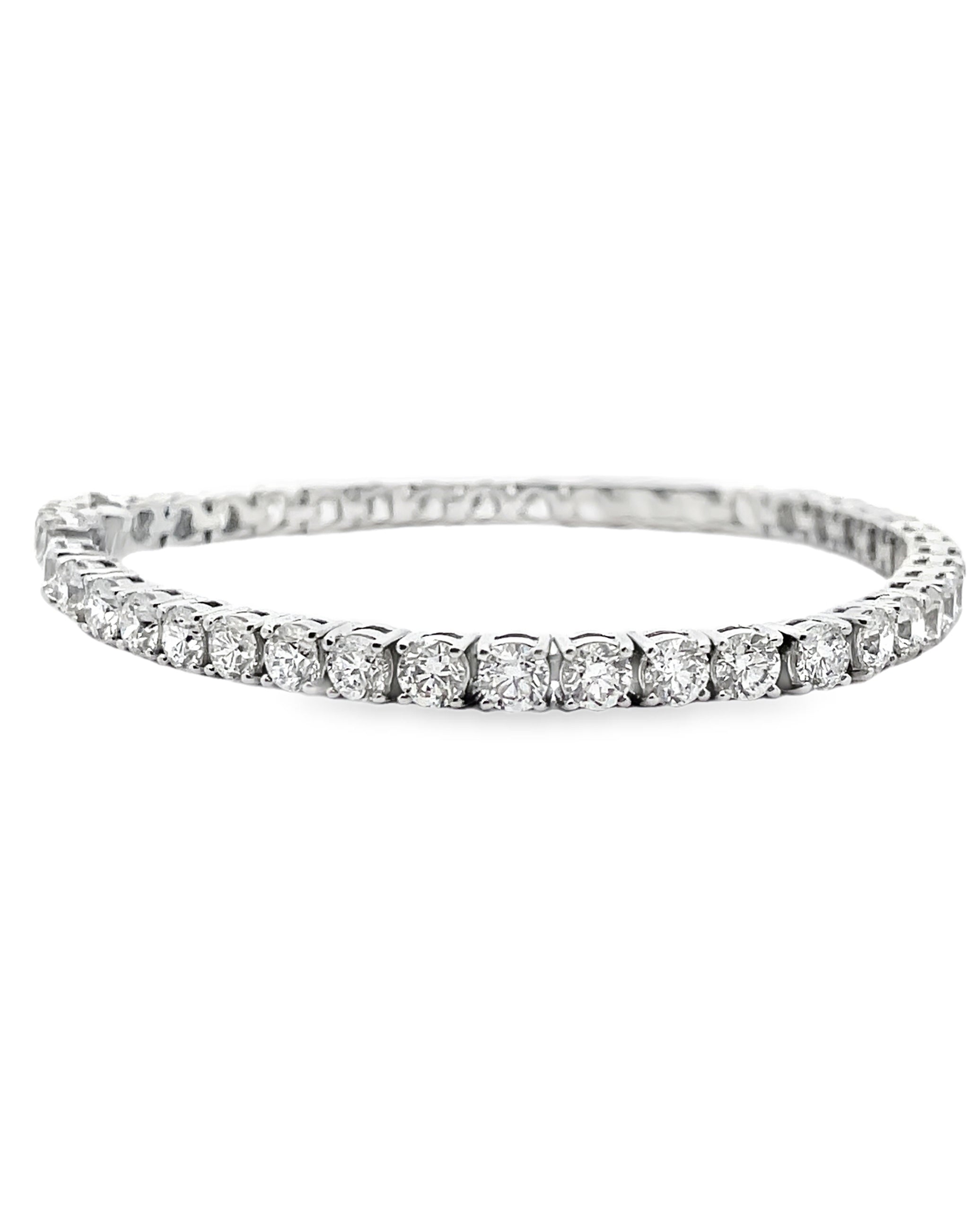 18K White Gold Tennis Bracelet