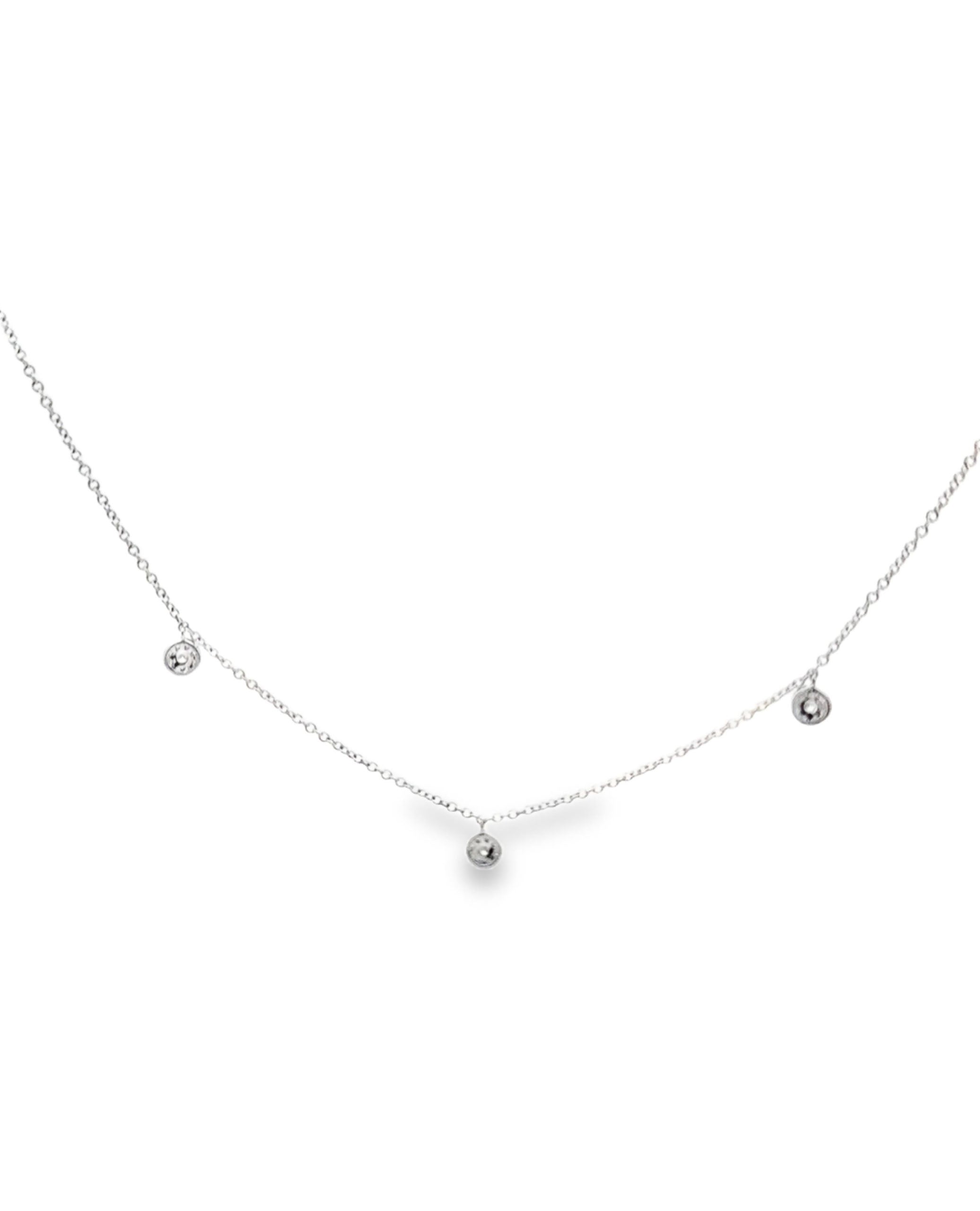 18K White Gold Necklace with Diamonds