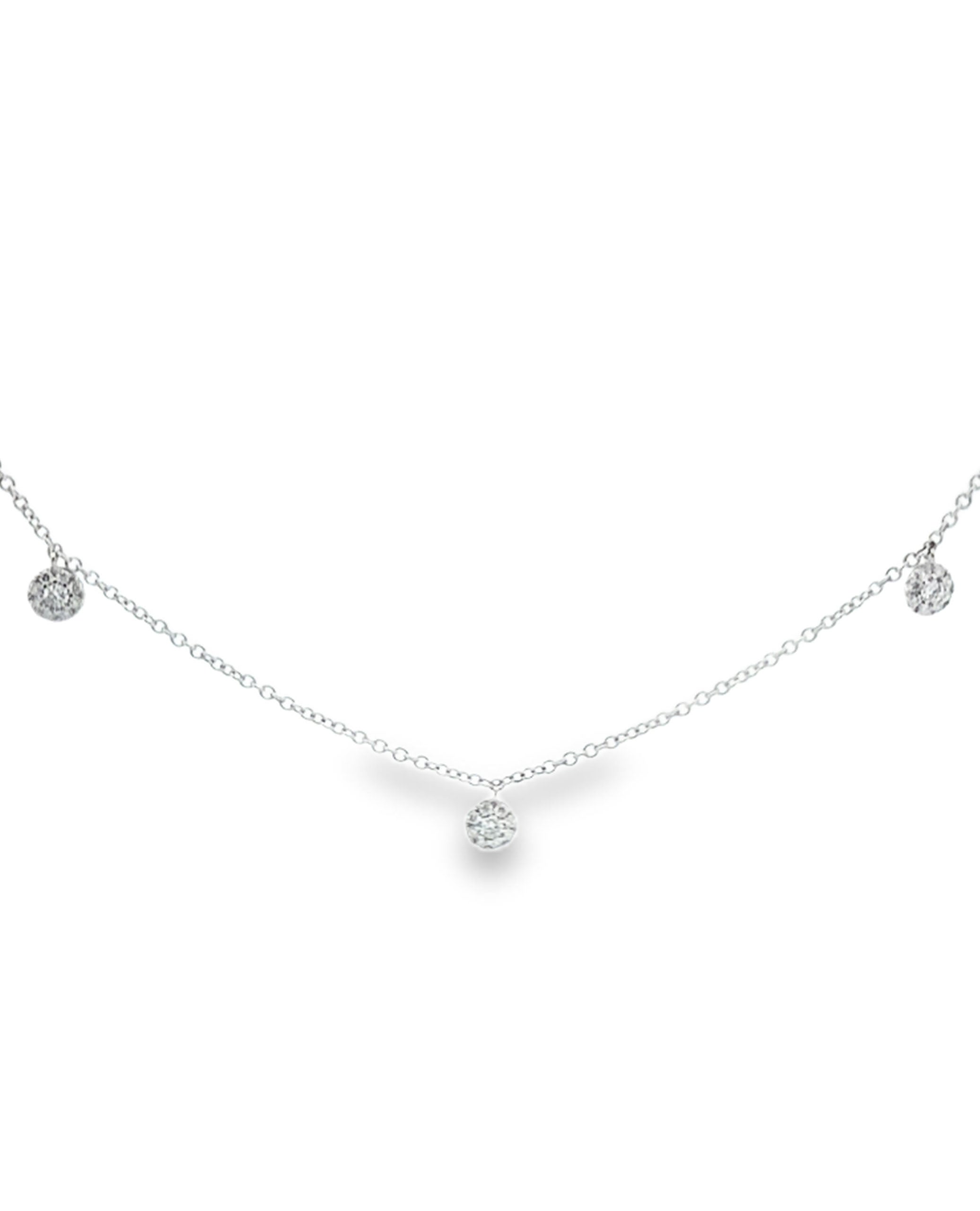 18K White Gold Necklace with Diamonds