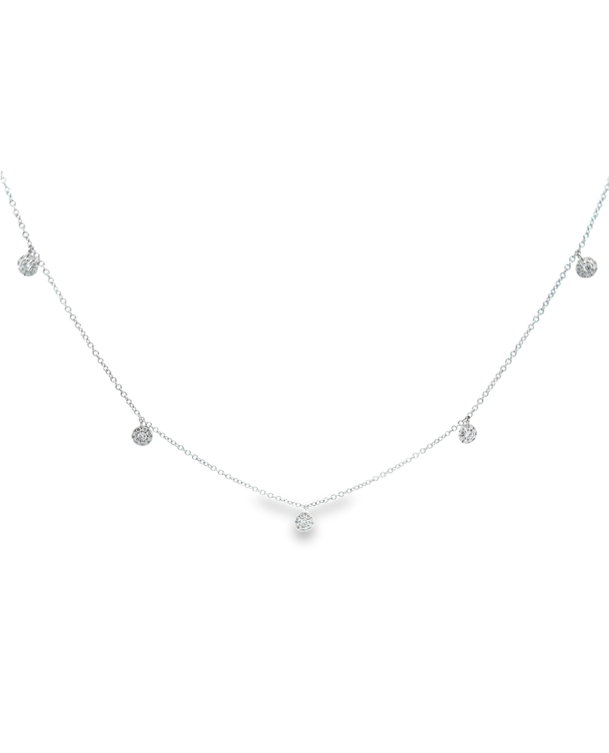 18K White Gold Necklace with Diamonds
