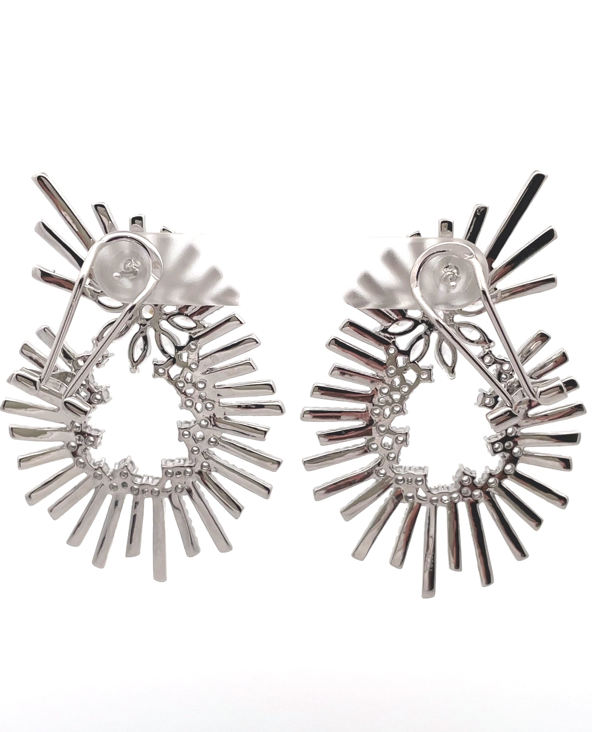 Sterling Silver Large Fashion Earrings