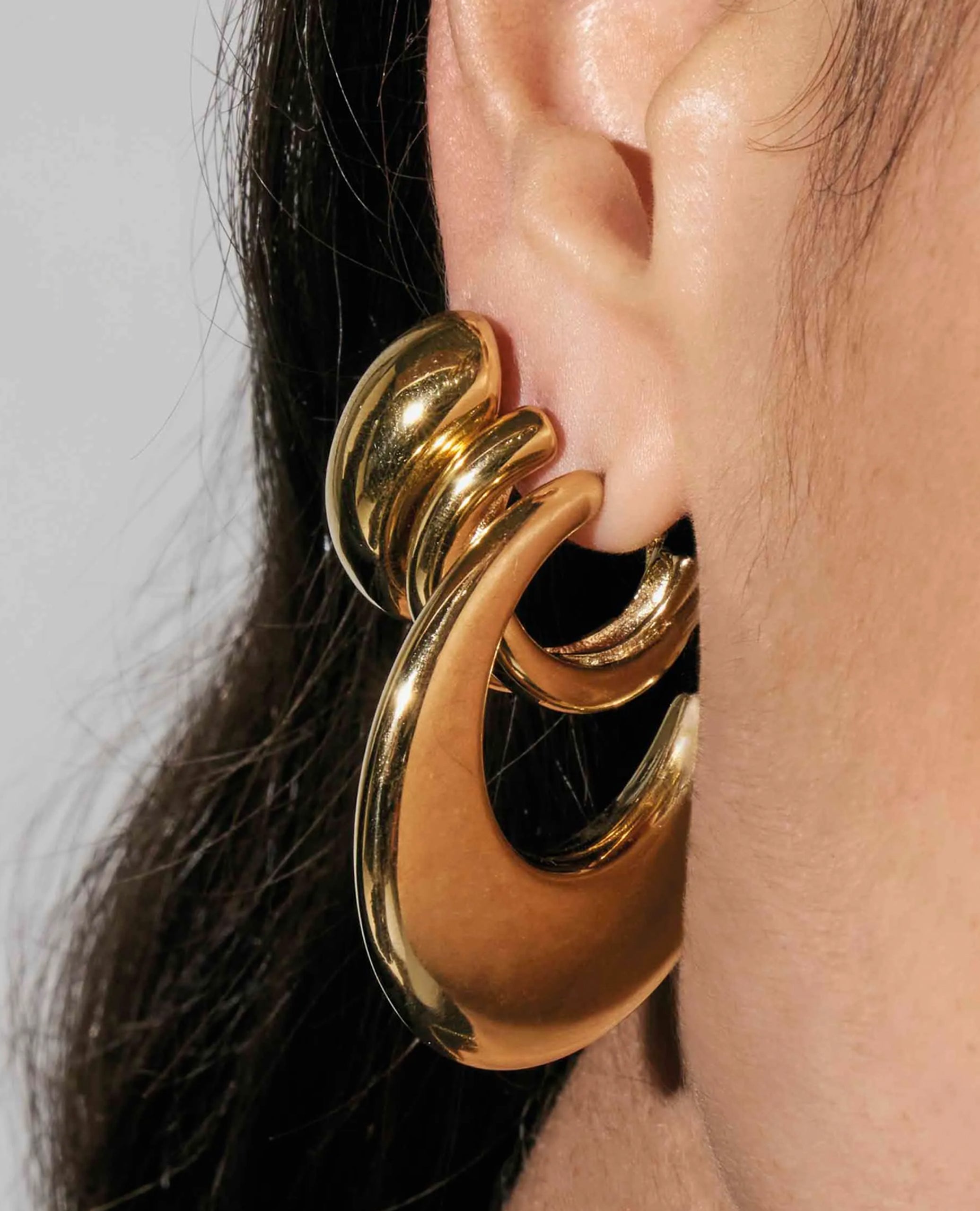 Nomination 134320/012 Ecclettica Large Hoop Earrings Yellow Gold