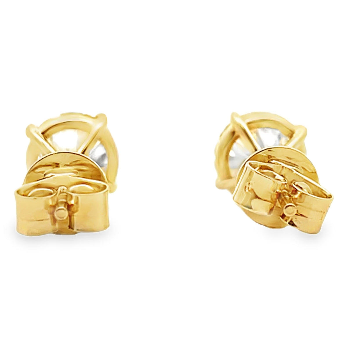 14K Yellow Gold Lab Grown Diamond Stud Earrings- 2.06 carats