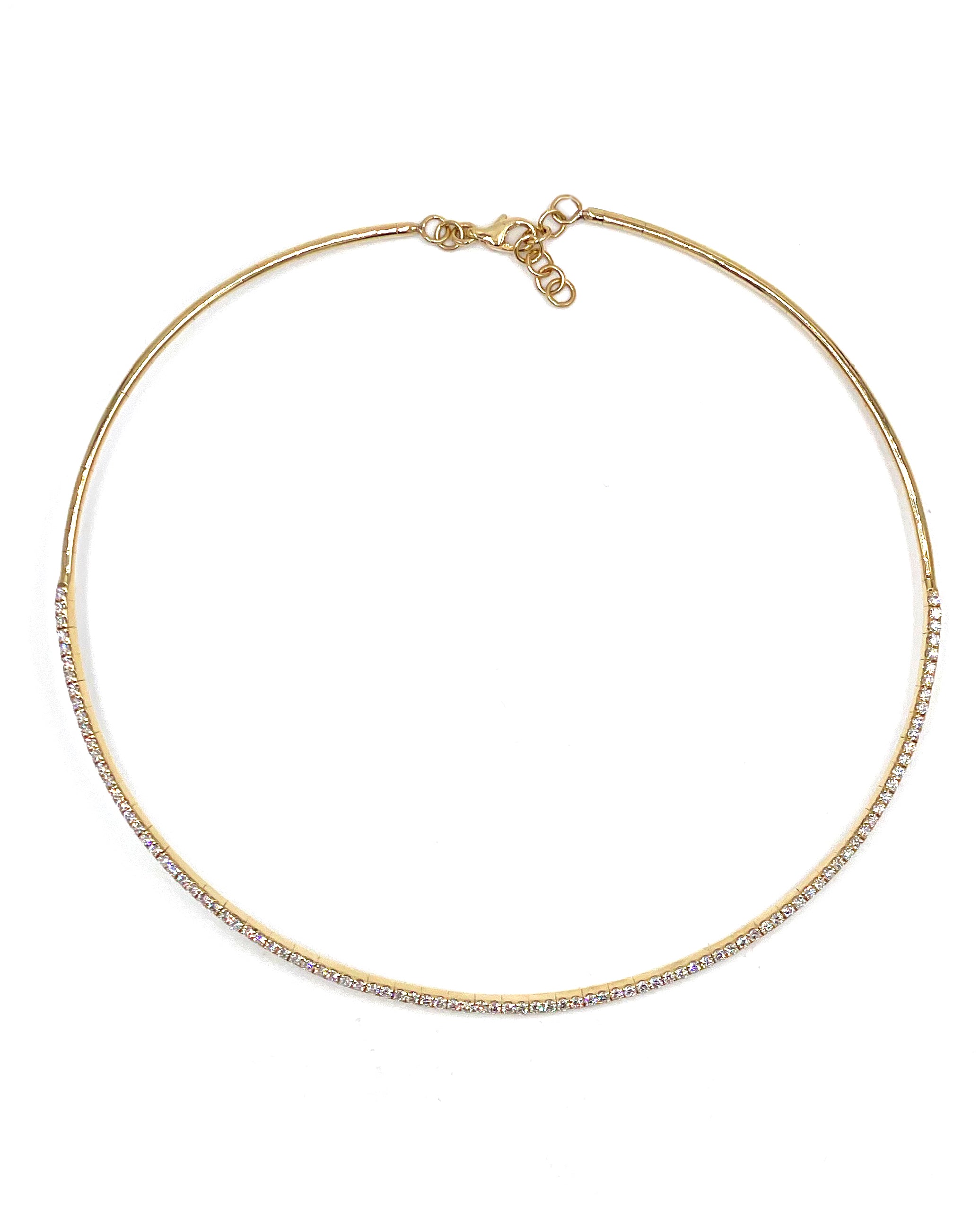 18K Yellow Gold Diamond Collar Necklace