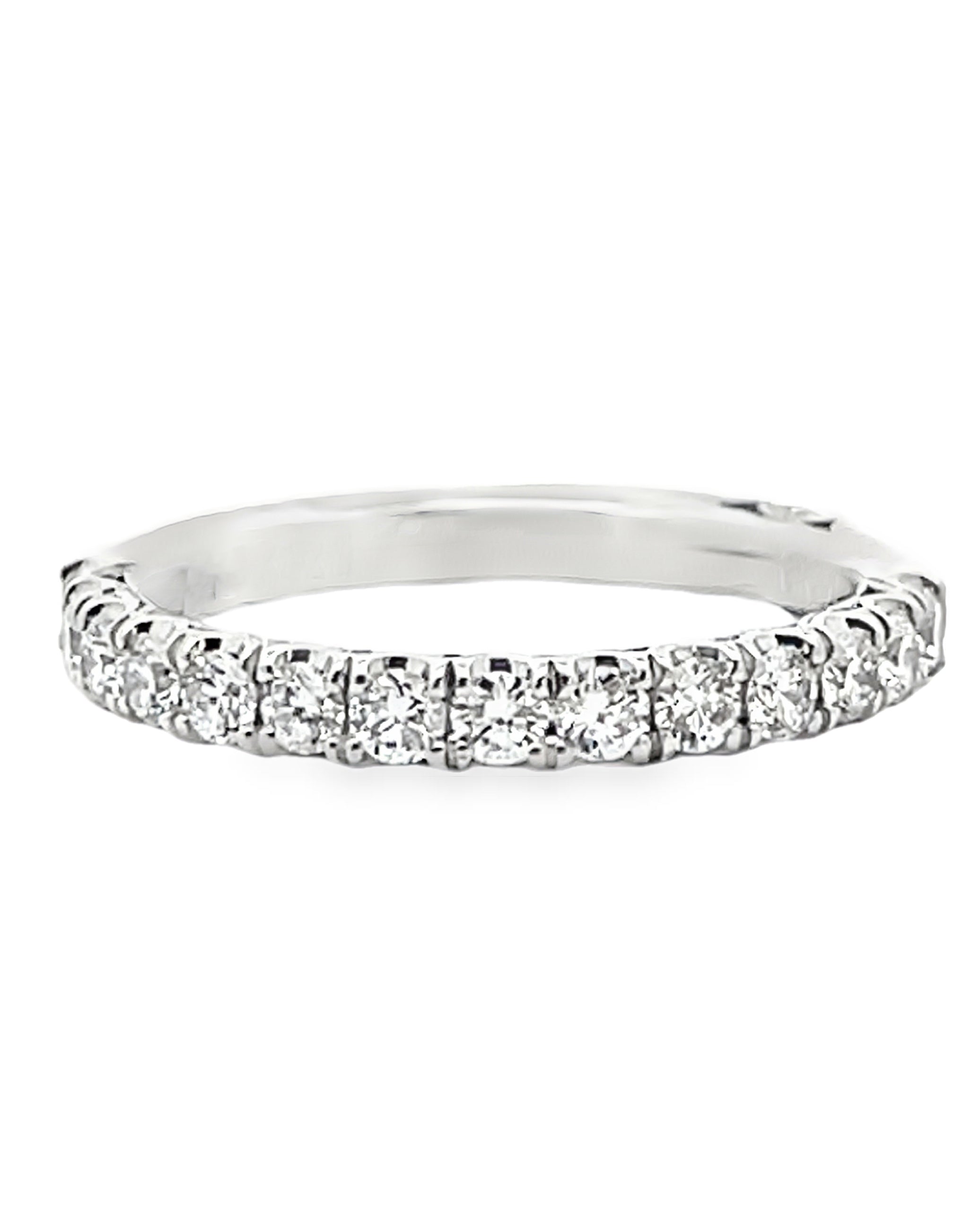 Tacori HT2545 2.5 Millimeter Band 1/2 Way Diamonds 0.65 Ct Petite Crescent Platinum Ring