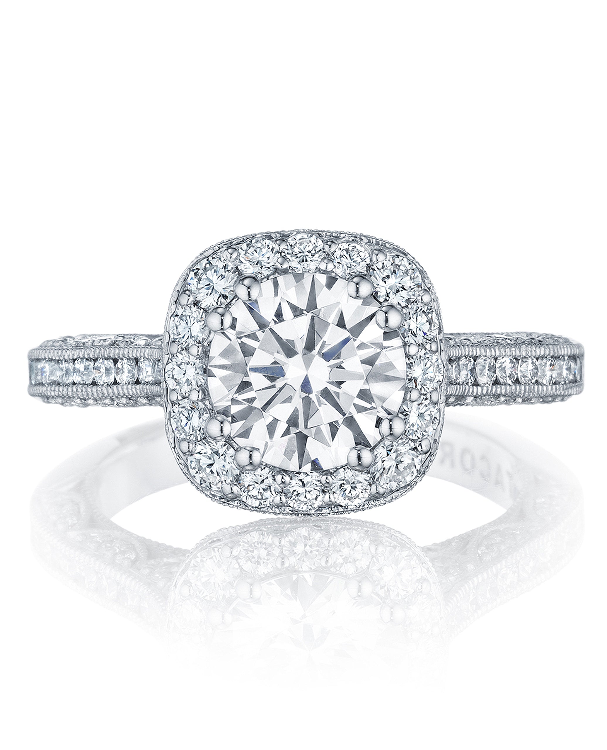 Tacori HT2550 CU7W Classic Crescent Engagement Ring Setting