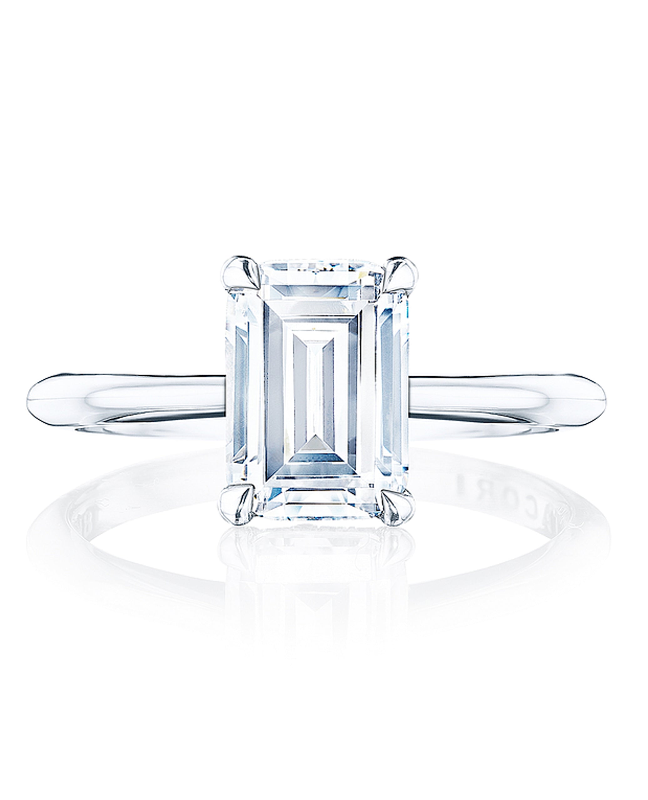 Tacori HT2580 Emerald or Radiant Cut 8X6 Millimeter Founder's Ring Setting