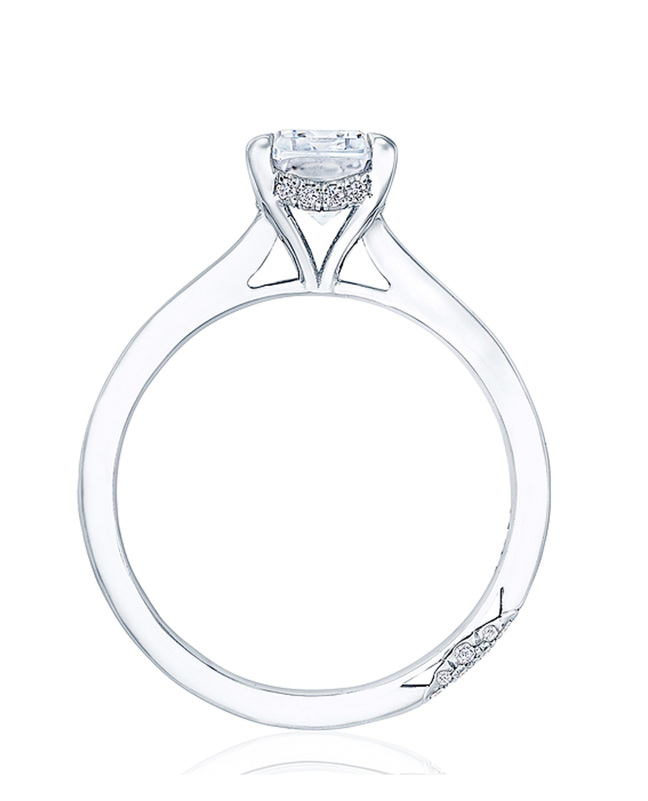 Tacori HT2580 Emerald or Radiant Cut 8X6 Millimeter Founder's Ring Setting