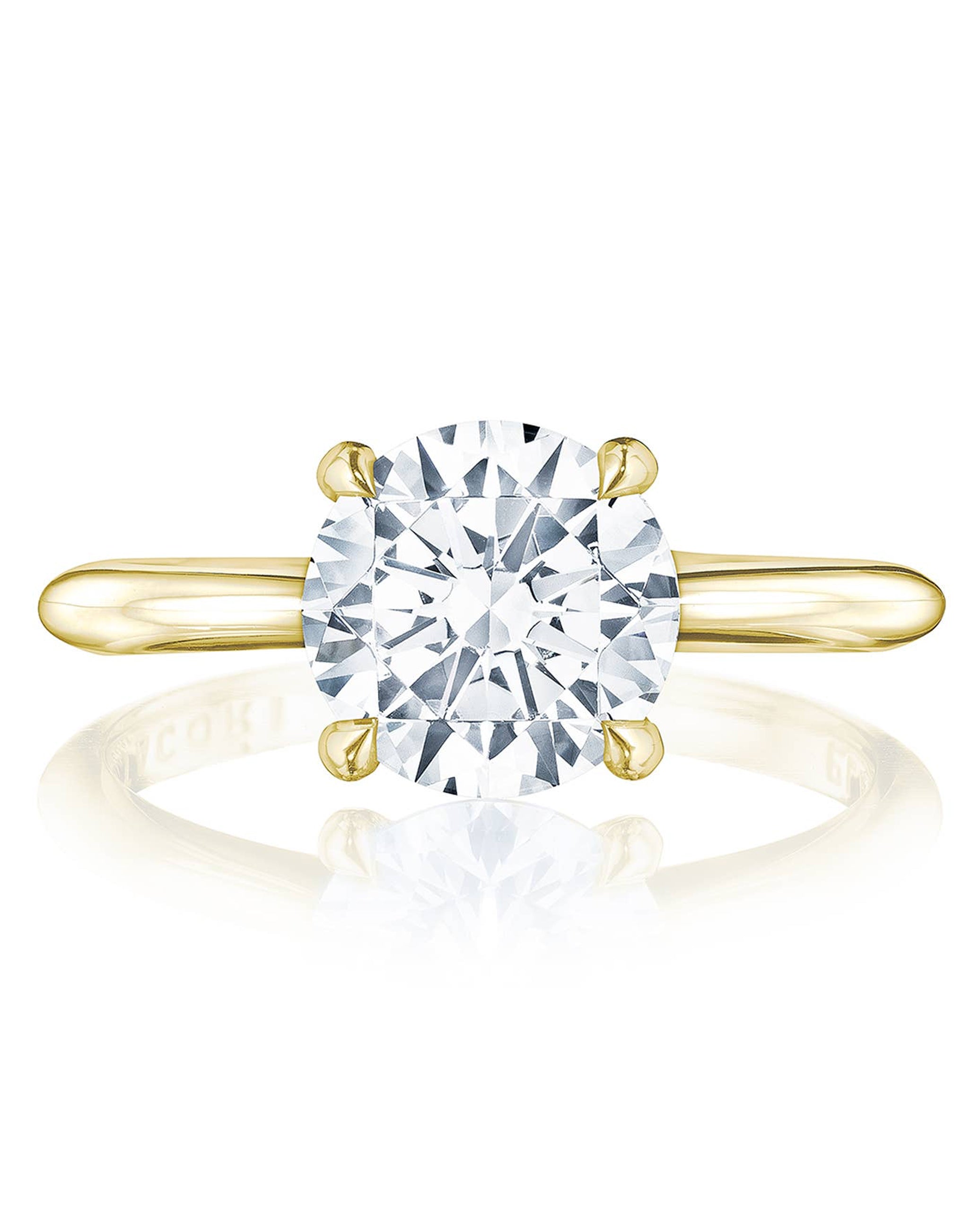Tacori HT2580RD8Y RoyalT 18K Yellow Gold Classic Crescent Ring