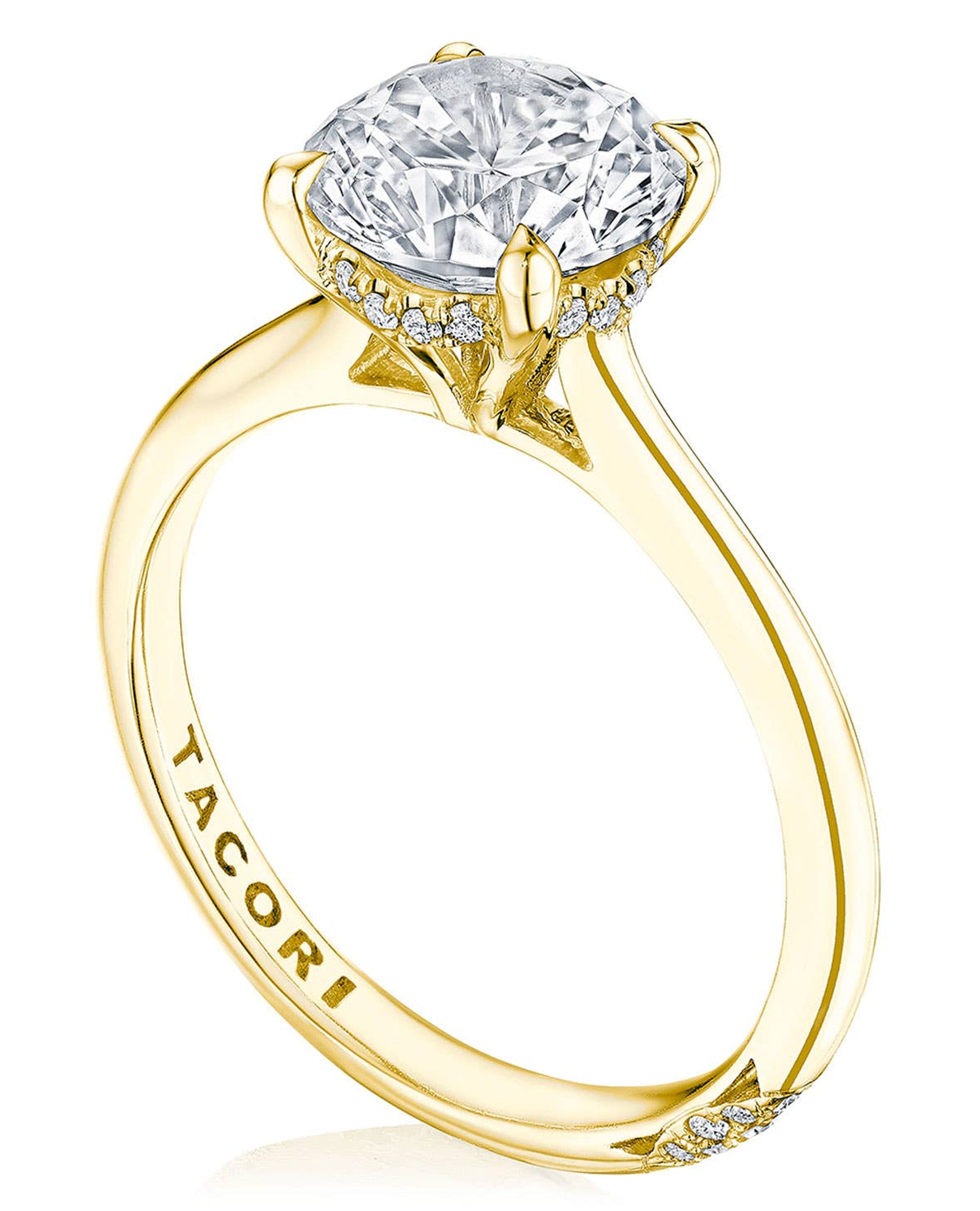 Tacori HT2580RD8Y RoyalT 18K Yellow Gold Classic Crescent Ring