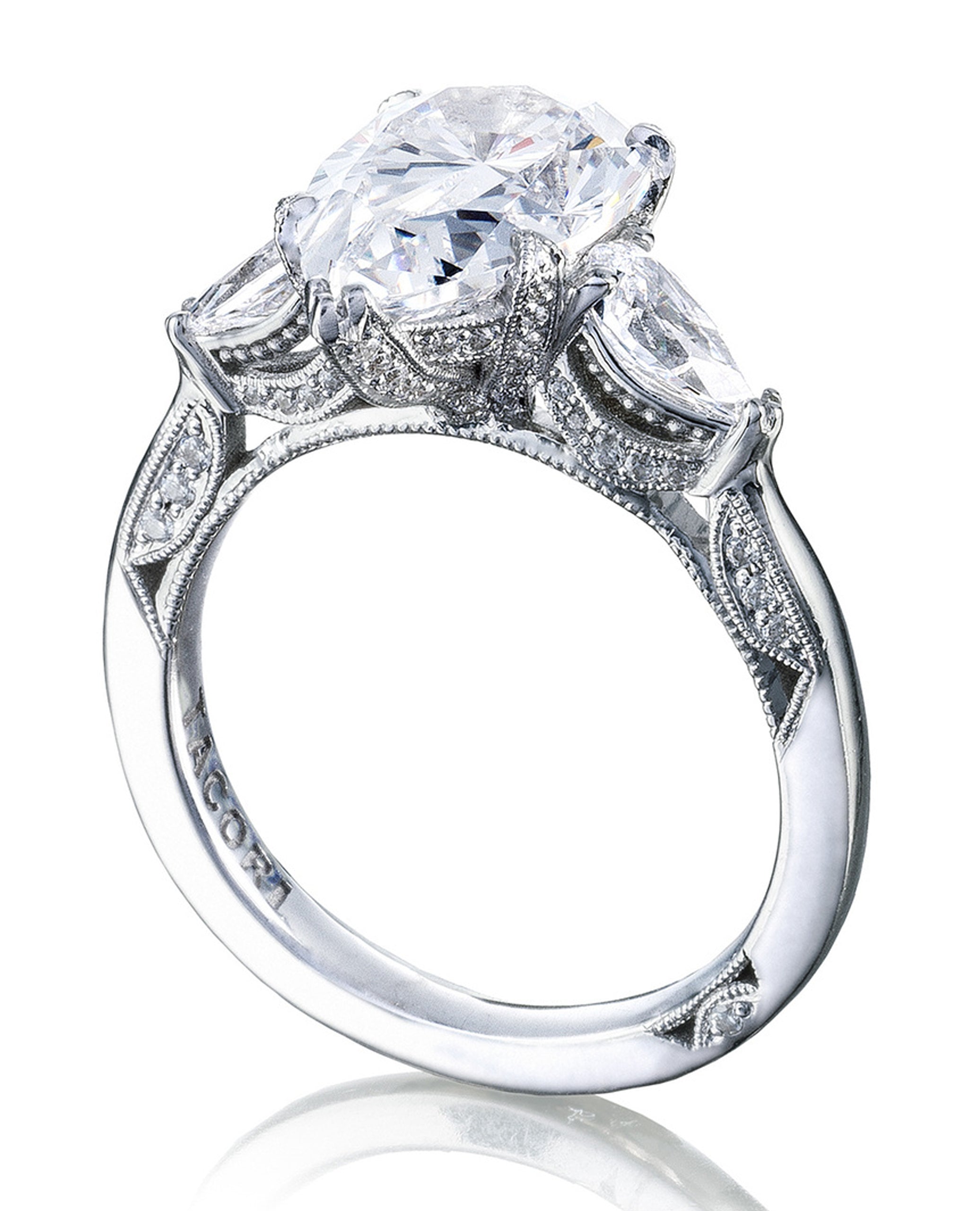 Tacori HT2628 PS11X7 Royal T Platinum Engagement Ring