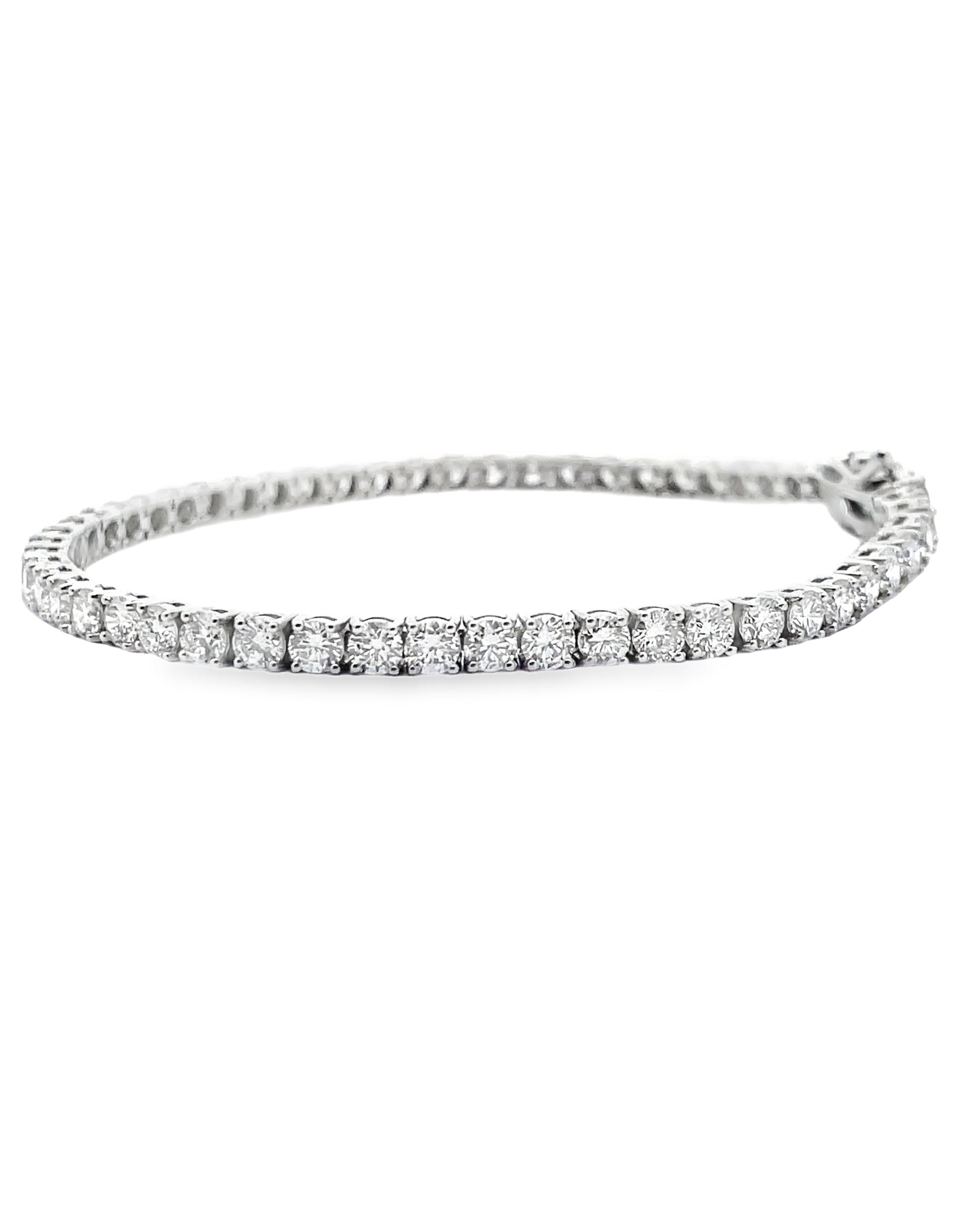 14K White Gold Lab Grown Tennis Bracelet