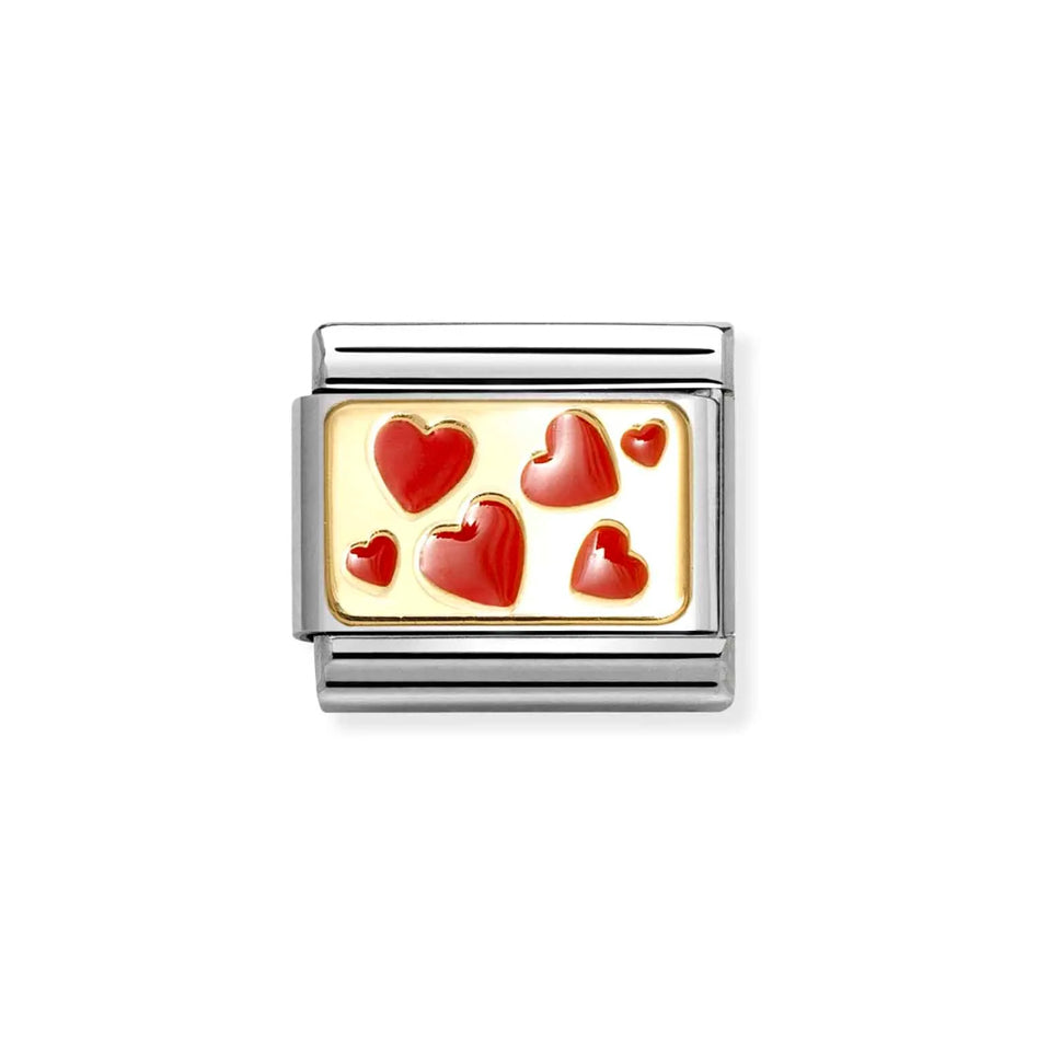 Nomination Composable 030284/59 Classic Hearts Plate
