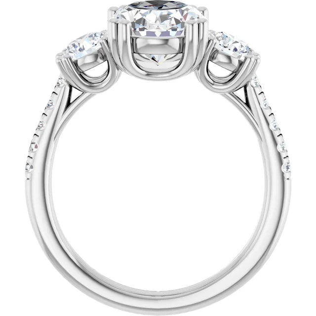 Deposit: 14K White Gold Oval Engagement Ring