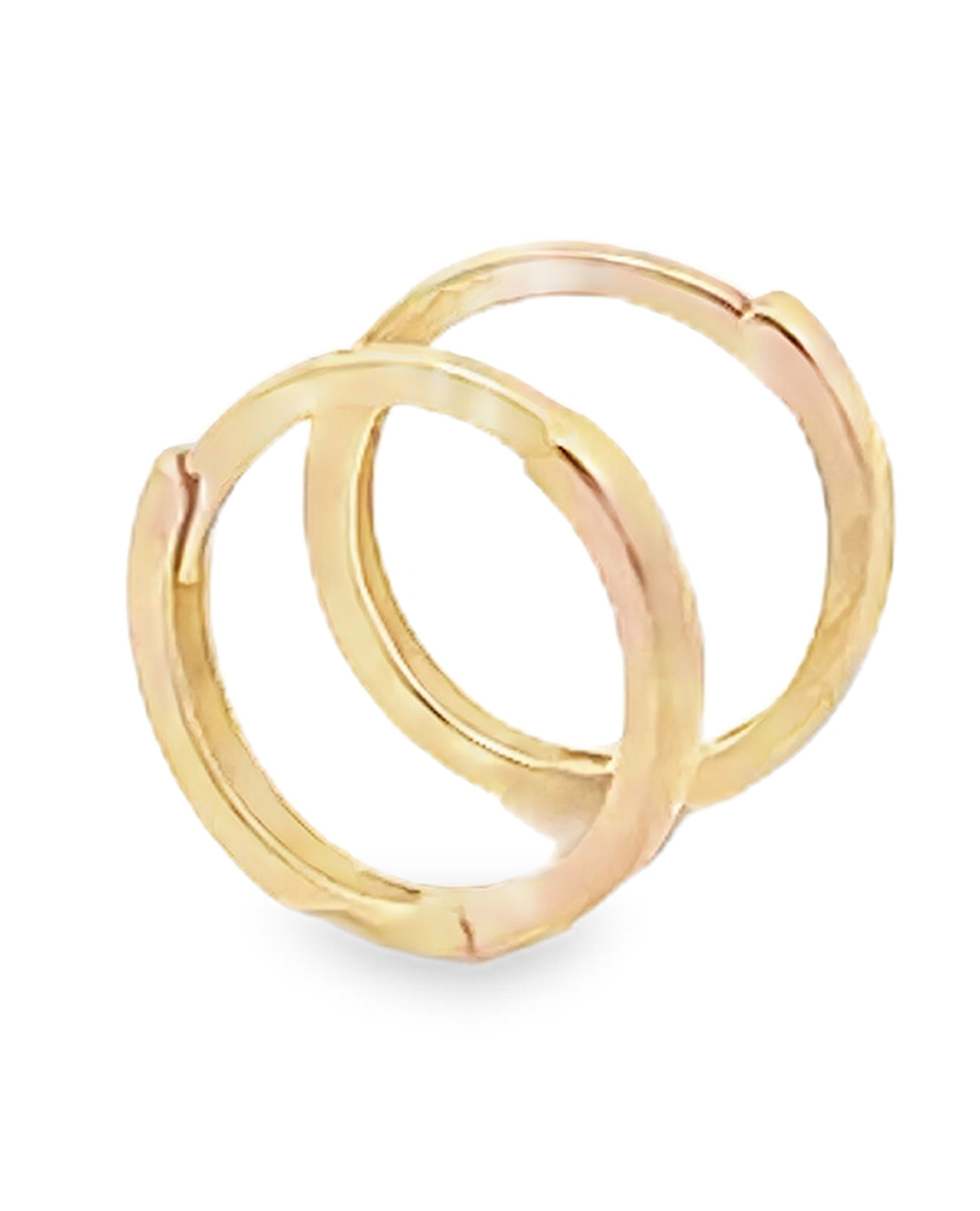 14K Yellow Gold Tiny Hoop Earrings