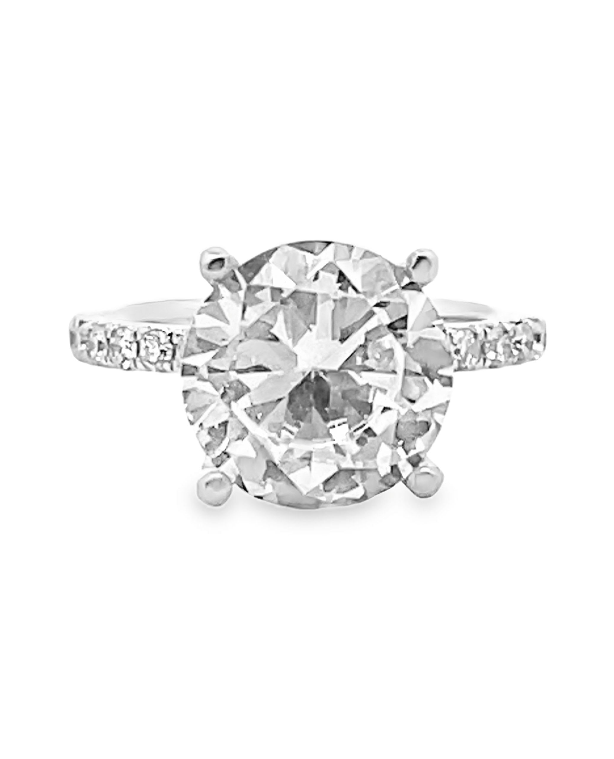 14K White Gold Solitaire Engagement Ring