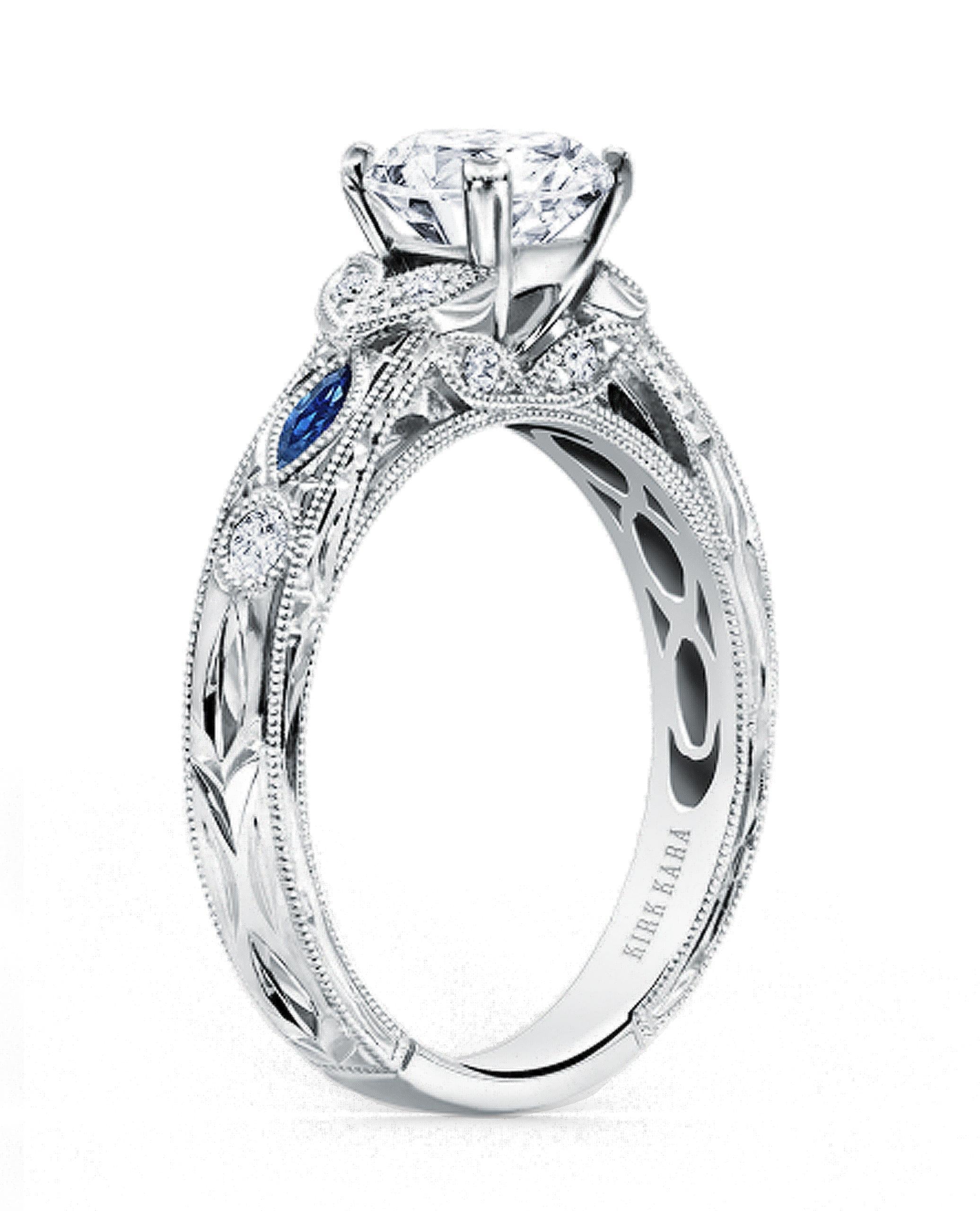 Kirk Kara K1120SDC-R Dahlia Engagement Ring
