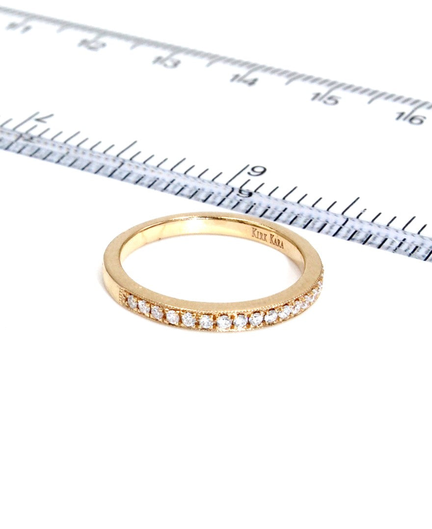 Kirk Kara K1250D-B Angelique Pink Gold Ring with Round Diamonds