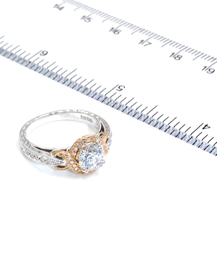 Kirk Kara K150R65RWR Pirouetta Engagement Ring