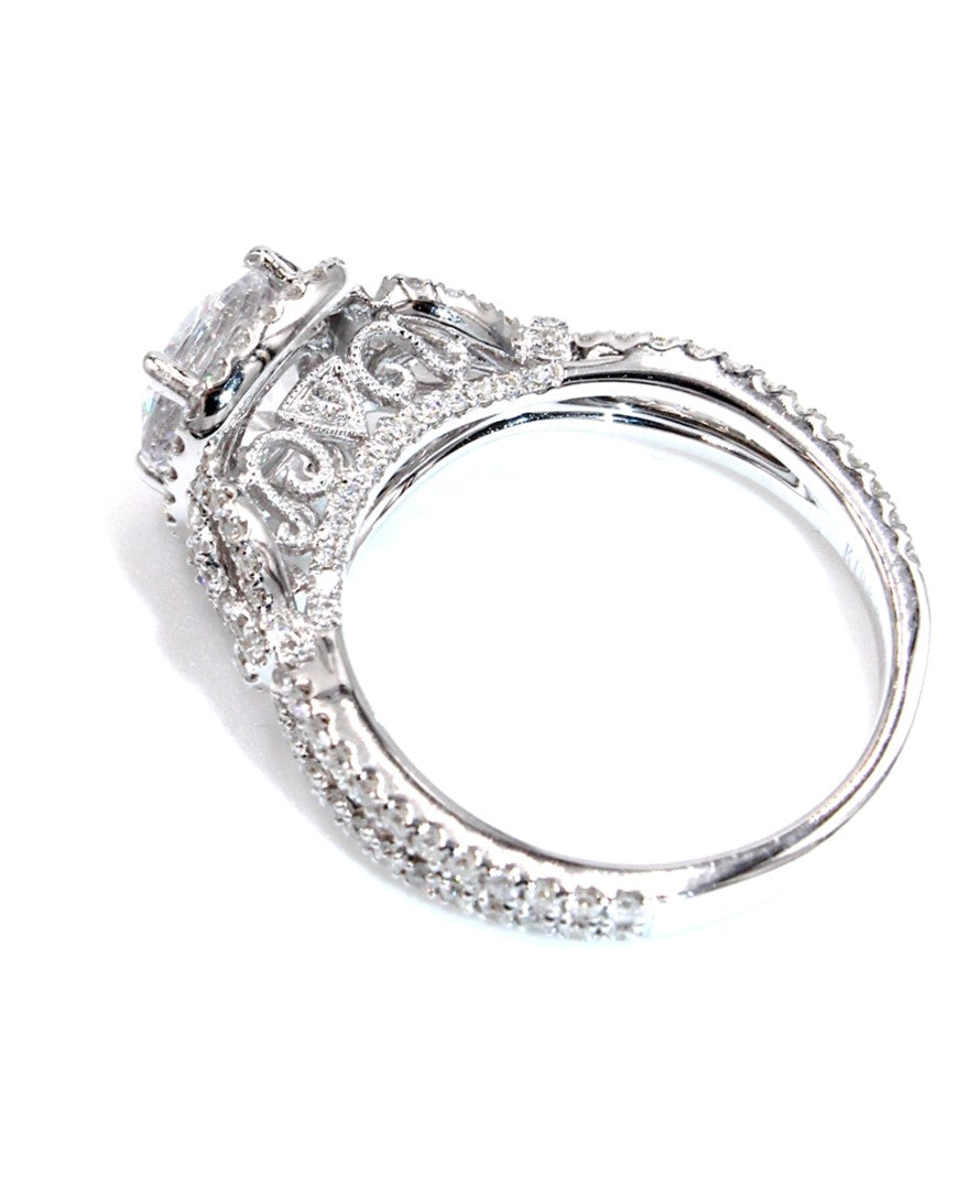 Kirk Kara K174C75R Pirouetta 18K White Gold Diamond Engagement Ring