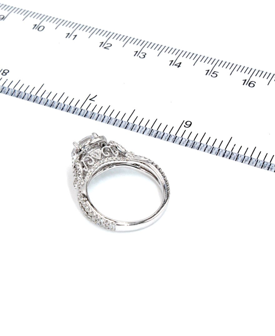 Kirk Kara K174C75R Pirouetta 18K White Gold Diamond Engagement Ring
