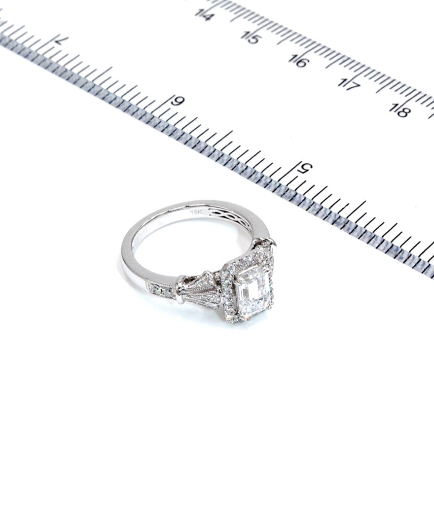 Kirk Kara K195E7X5L 18k White Gold Lori Diamond Engagement Ring