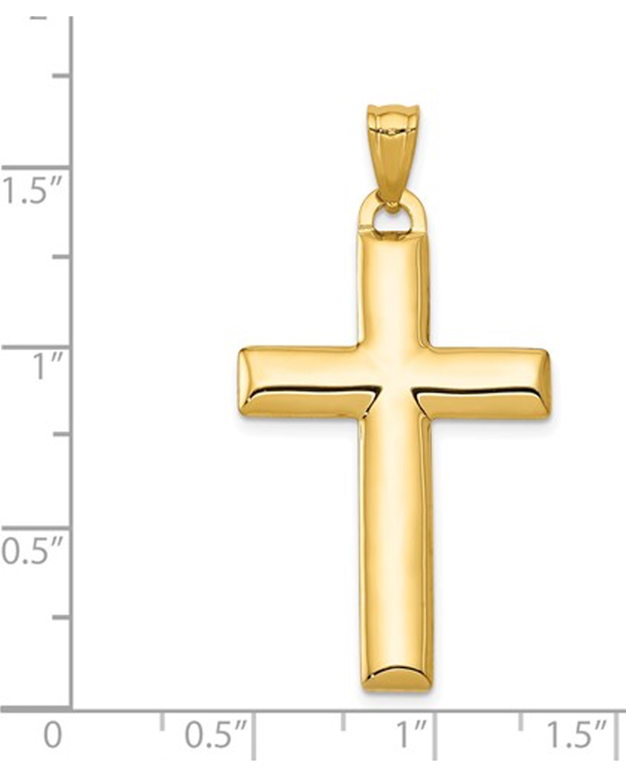14K Gold Reversable Cross Pendant