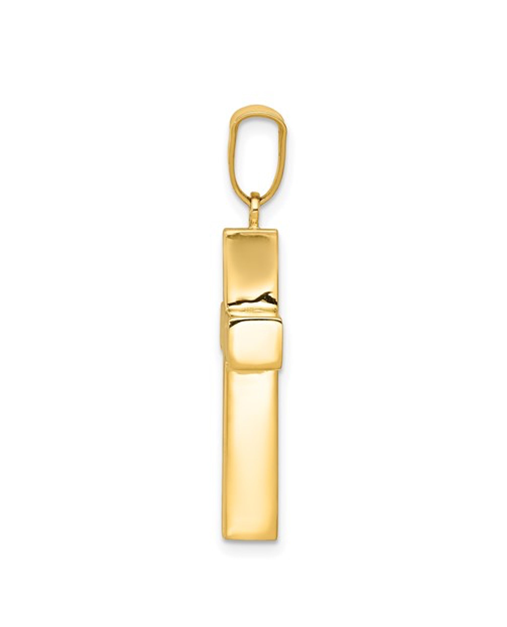 14K Yellow Gold Hollow Cross