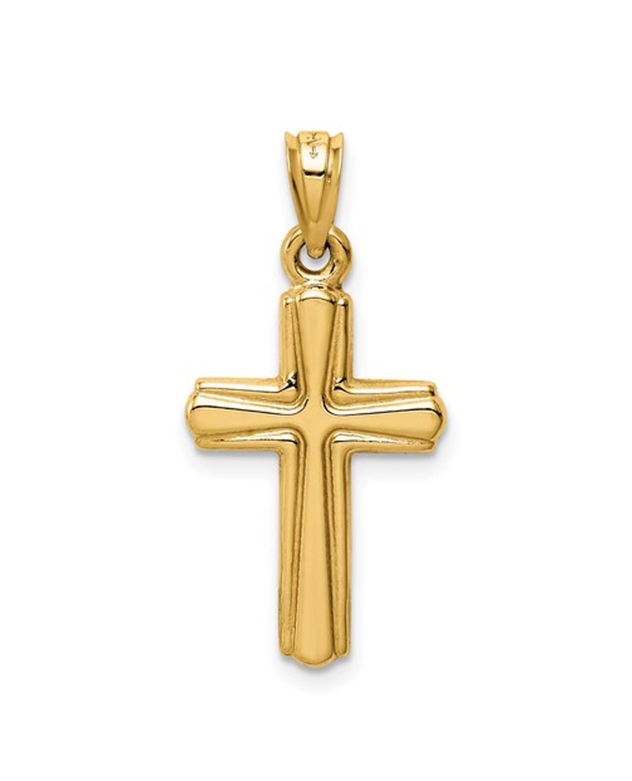 14K Reversible Crucifix Pendant