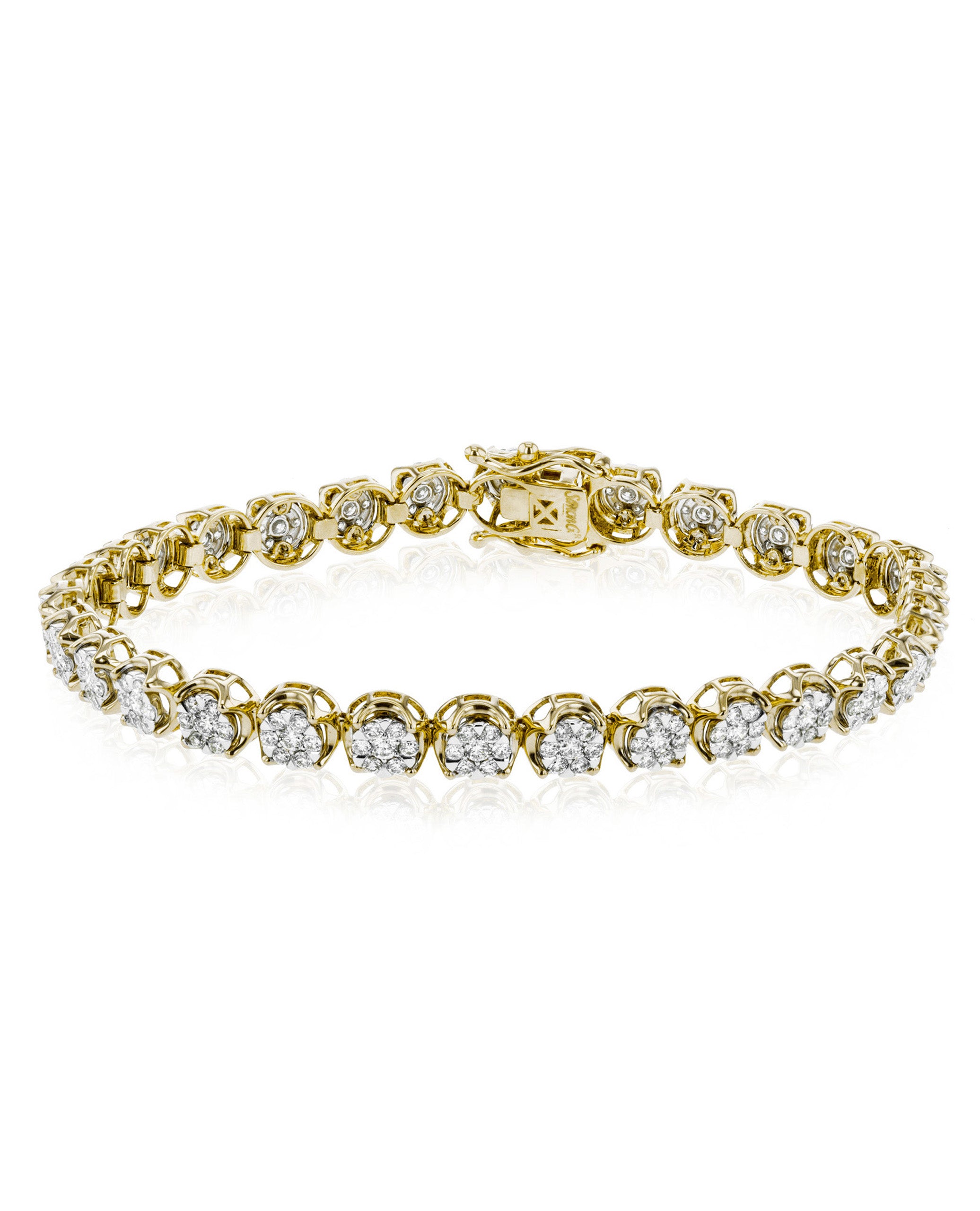 Simon G. LB2190 18K Yellow Gold Diamond Tennis Bracelet