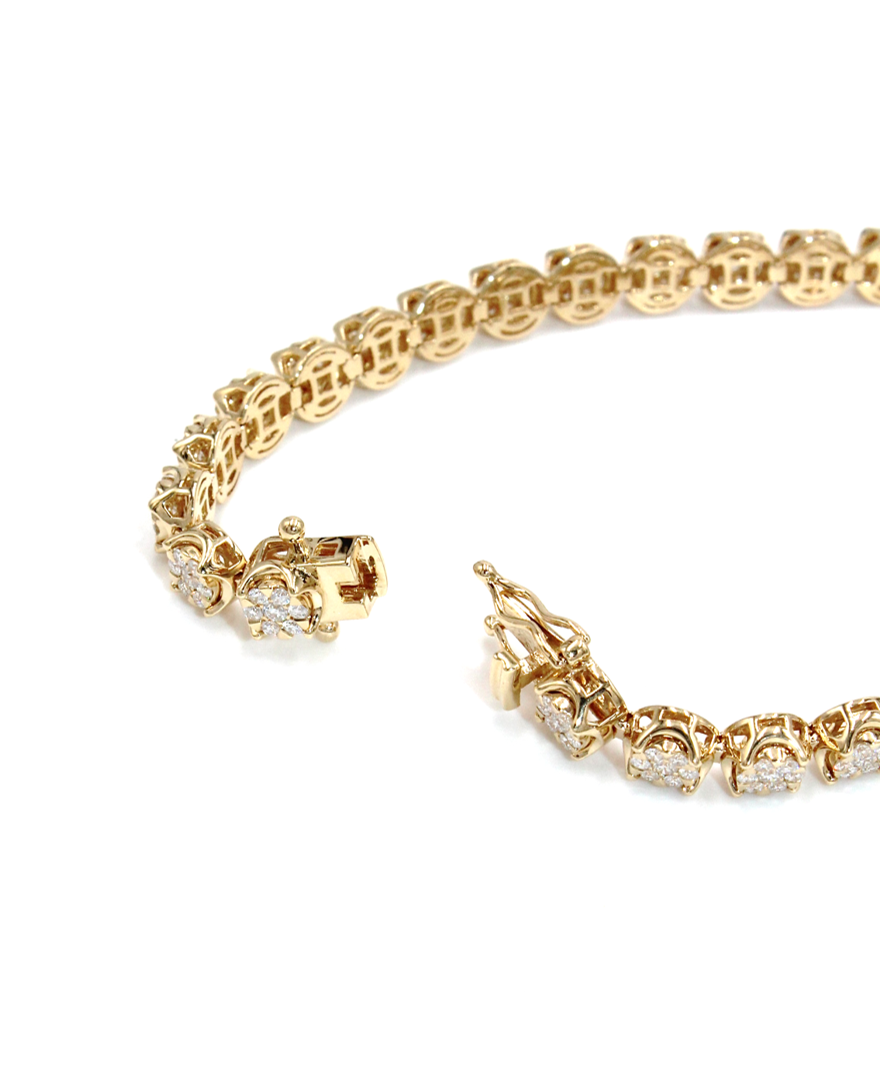 Simon G. LB2190 18K Yellow Gold Diamond Tennis Bracelet