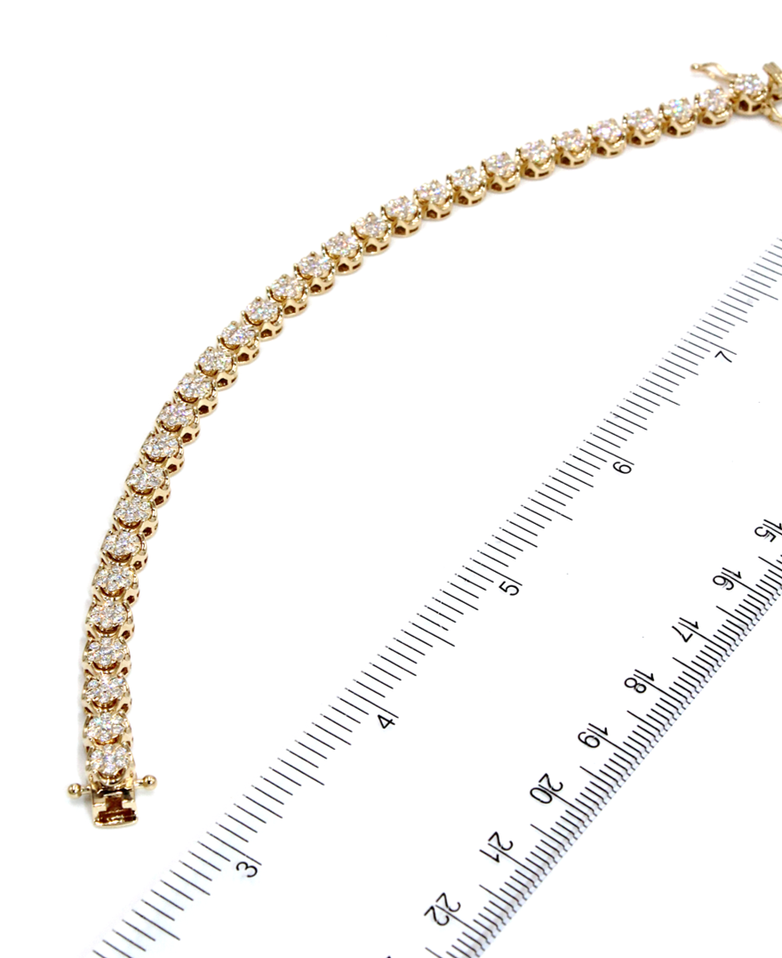 Simon G. LB2190 18K Yellow Gold Diamond Tennis Bracelet