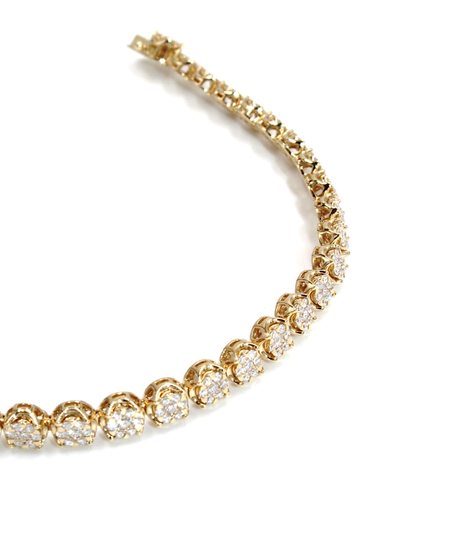 Simon G. LB2190 18K Yellow Gold Diamond Tennis Bracelet 2.20 Carats