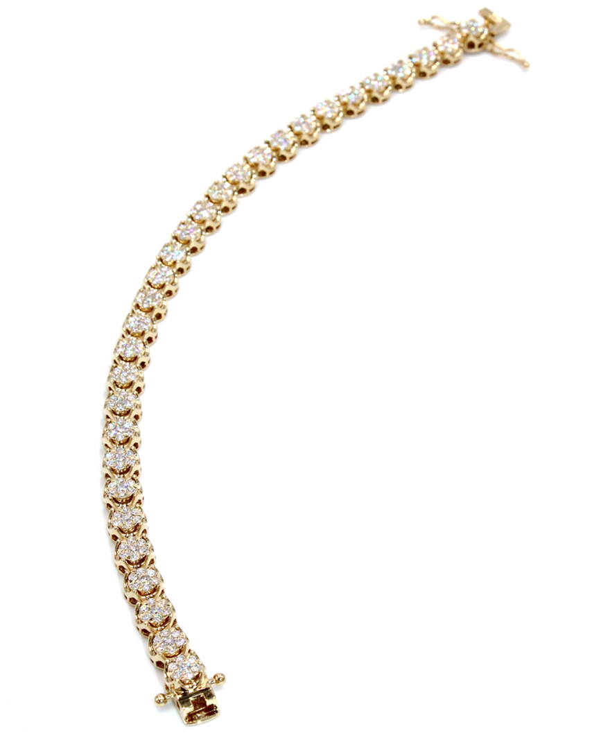 Simon G. LB2190 18K Yellow Gold Diamond Tennis Bracelet