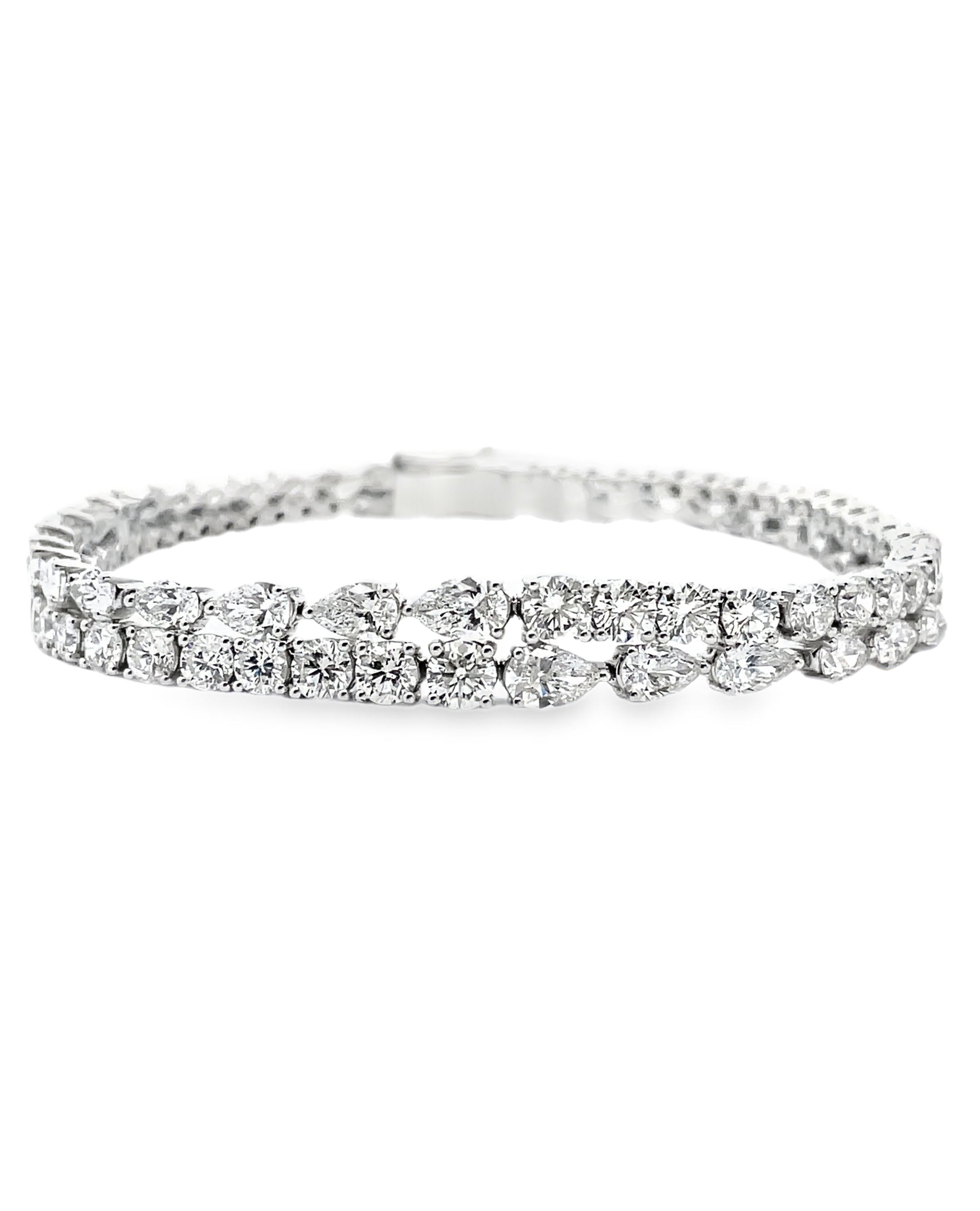 Simon G. LB2473 18K White Gold Tennis Bracelet