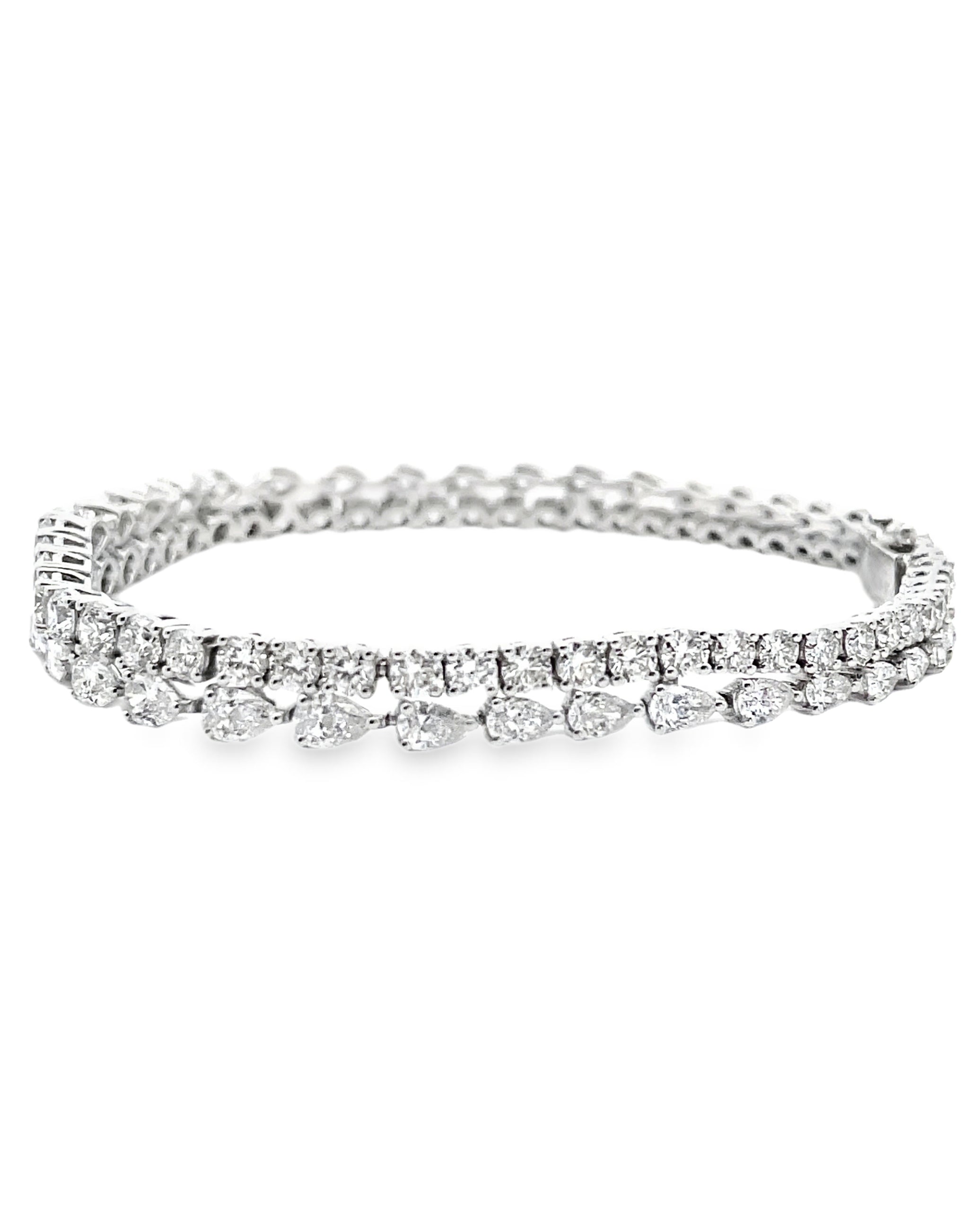 Simon G. LB2473 18K White Gold Tennis Bracelet