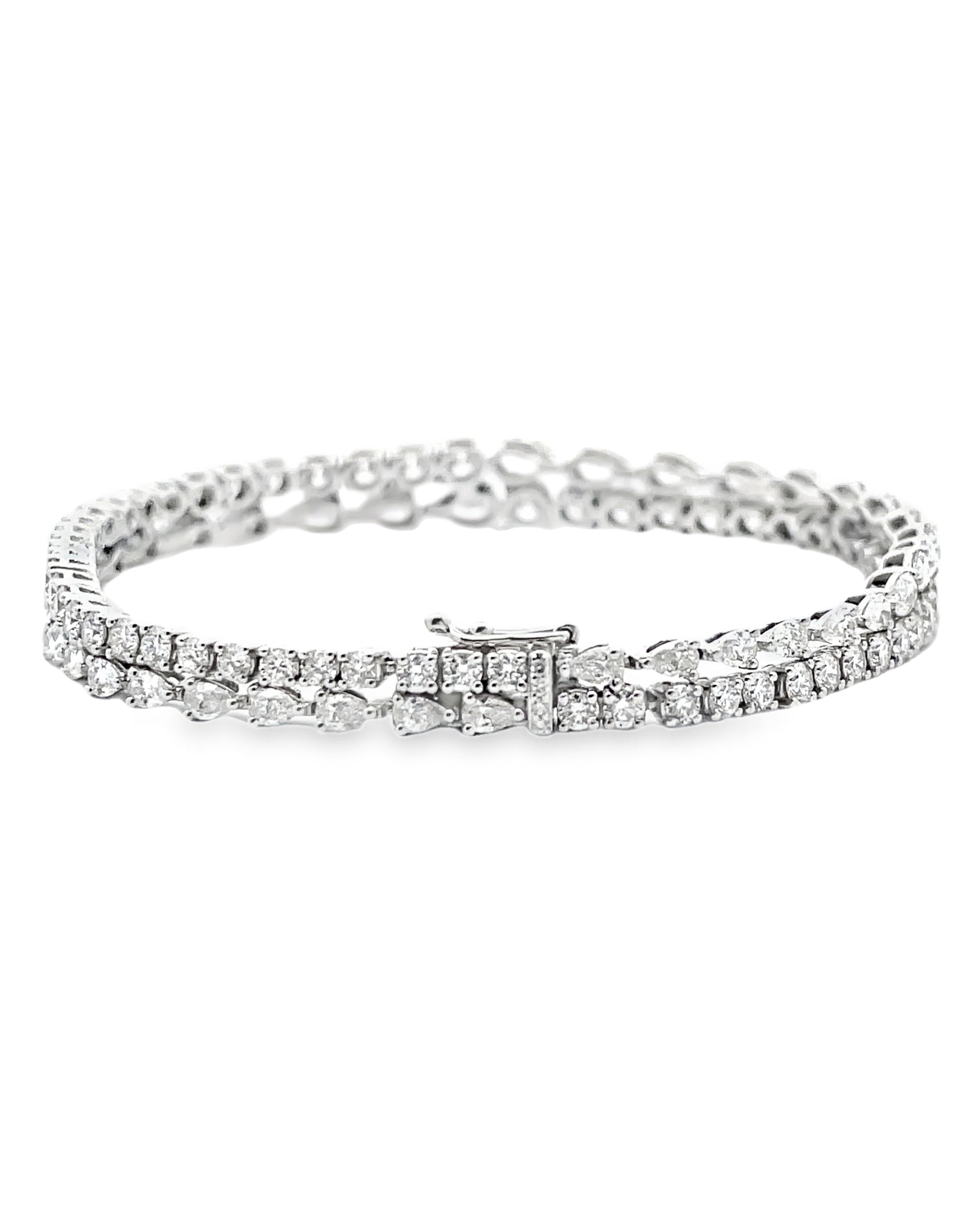 Simon G. LB2473 18K White Gold Tennis Bracelet