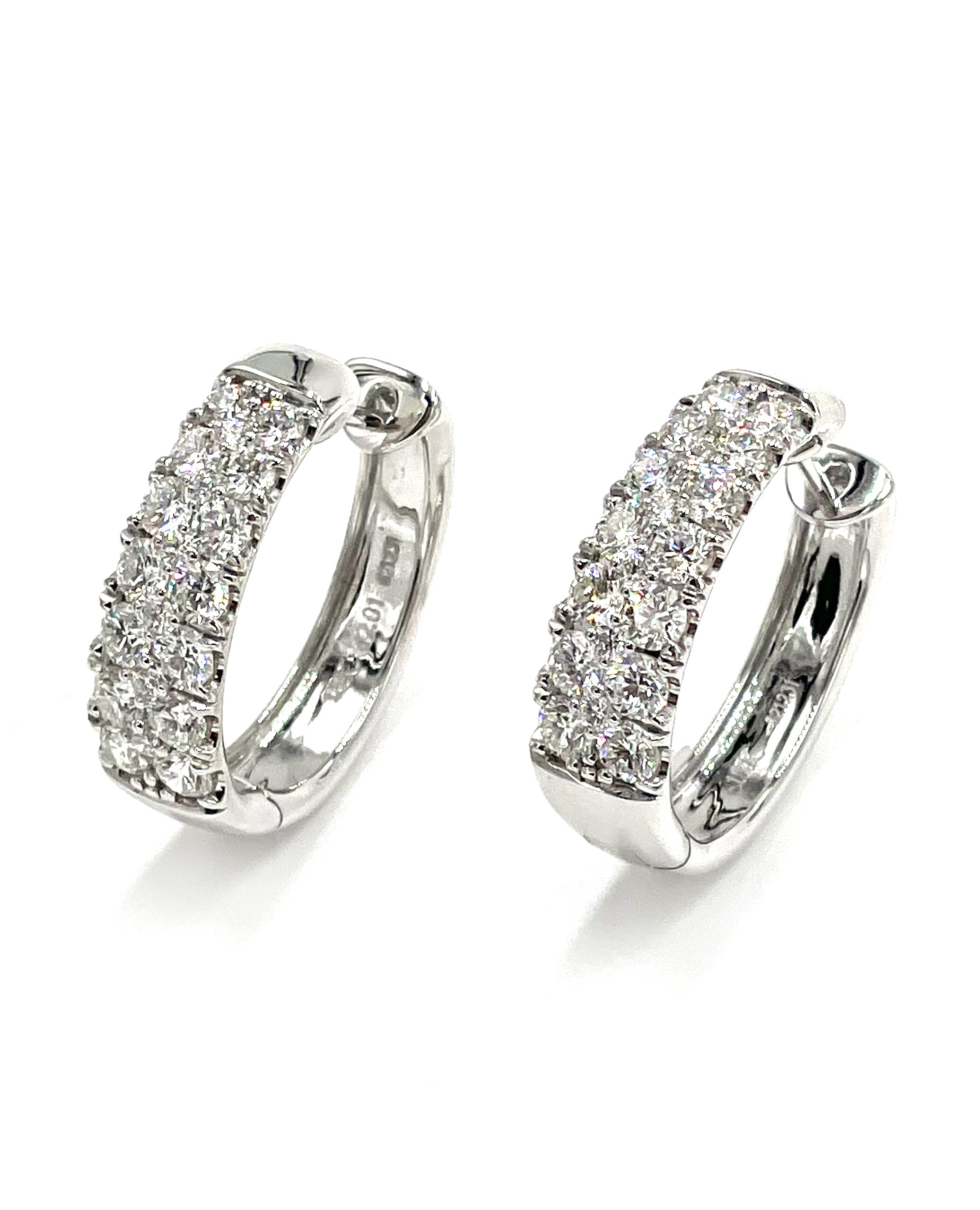 Simon G. LE4391 Pave Set Diamond Earrings 2.01 Carats